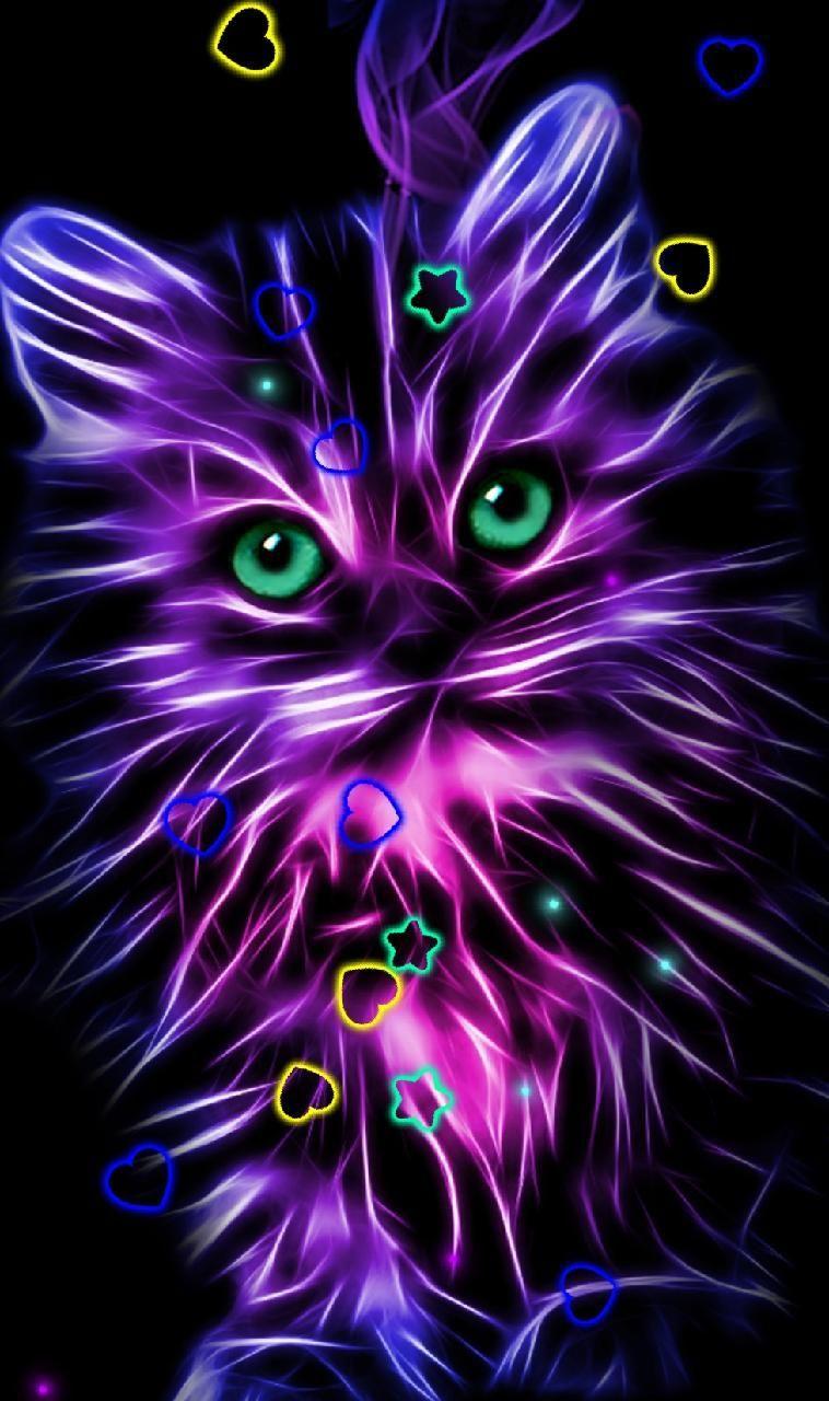  Neon  Cat  Wallpapers Top Free Neon  Cat  Backgrounds 