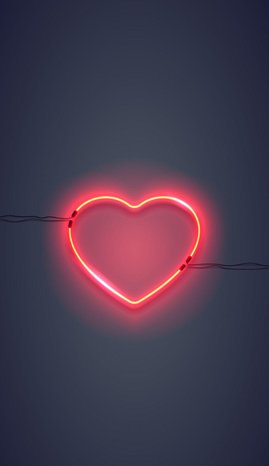 Love Broken - neon heart Wallpaper Download | MobCup