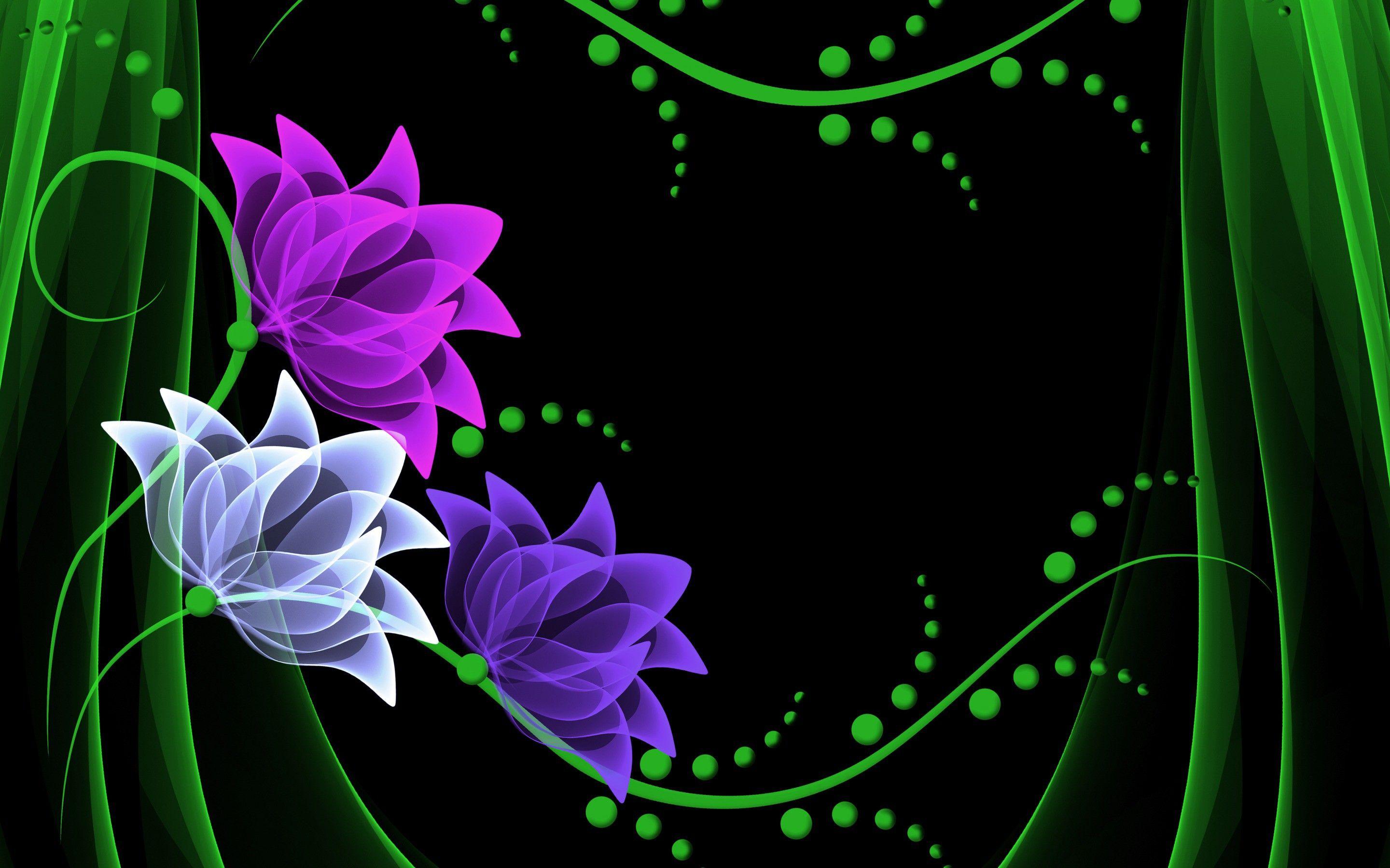 2880x1800 neon flowers wallpaper