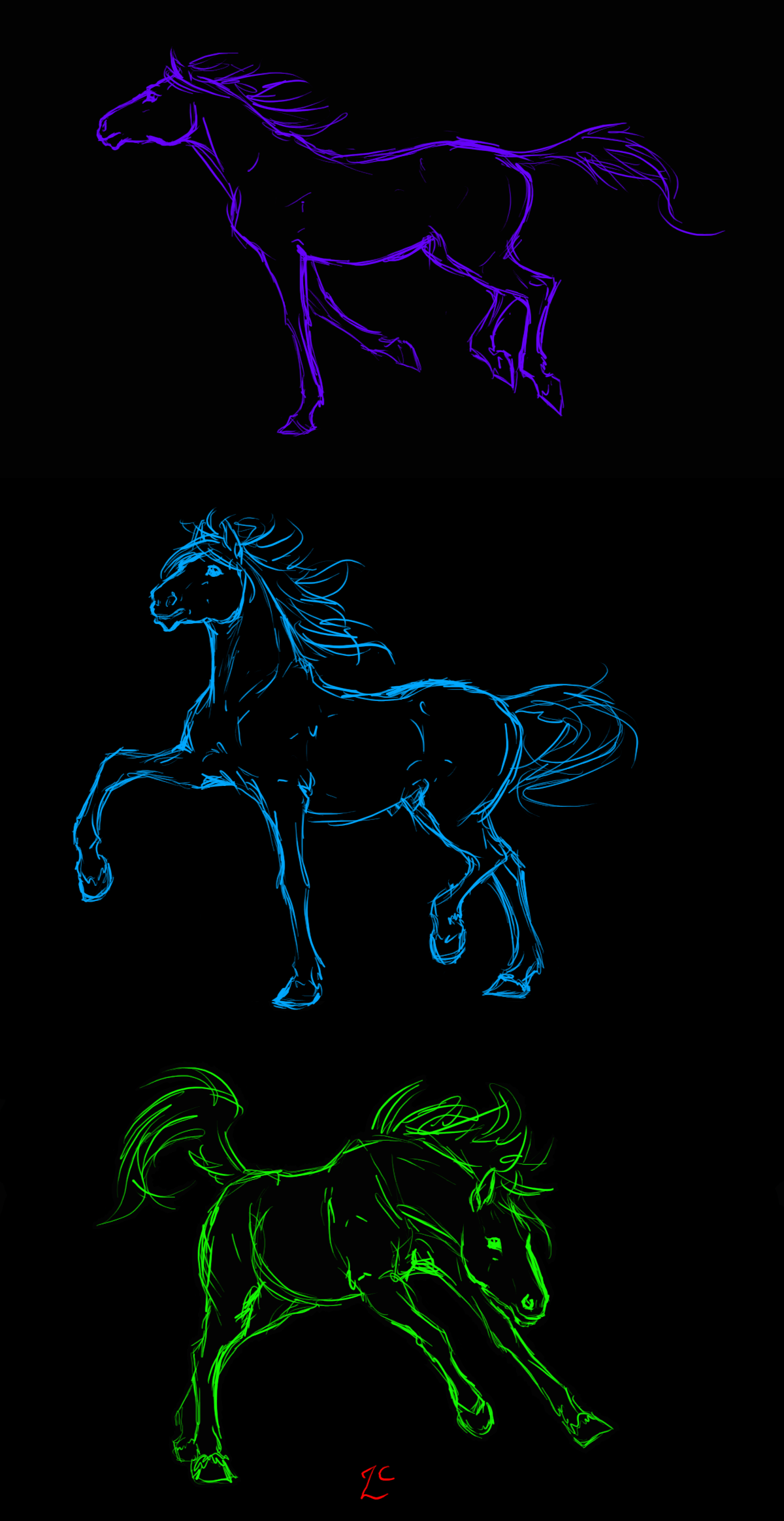 1200x2328 neon horses. Neurons. Neon signs, Neon, Horses