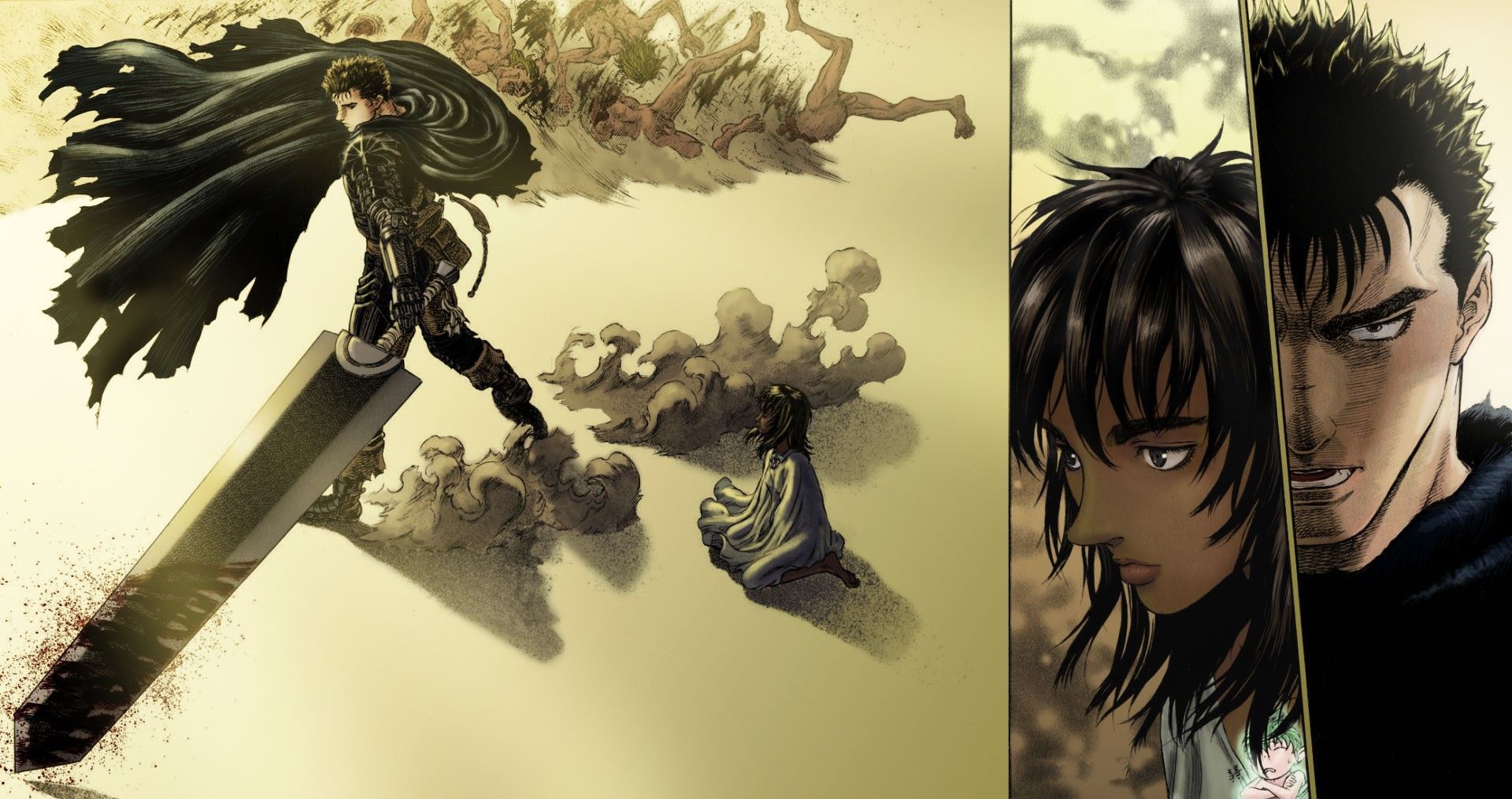 1920x1015 Berserk, Casca, Kentaro Miura, Guts