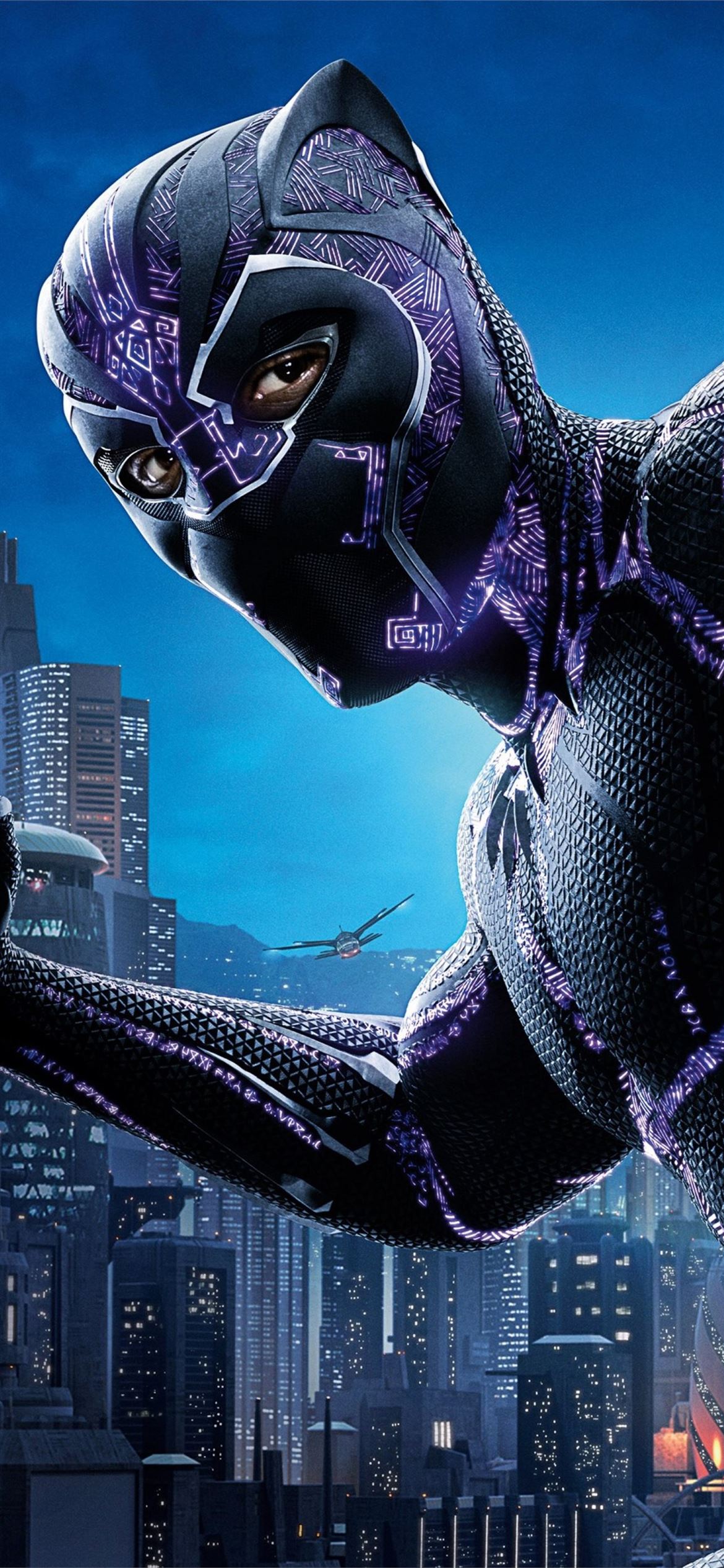 1170x2532 Black Panther Movie Poster 3D Desktop