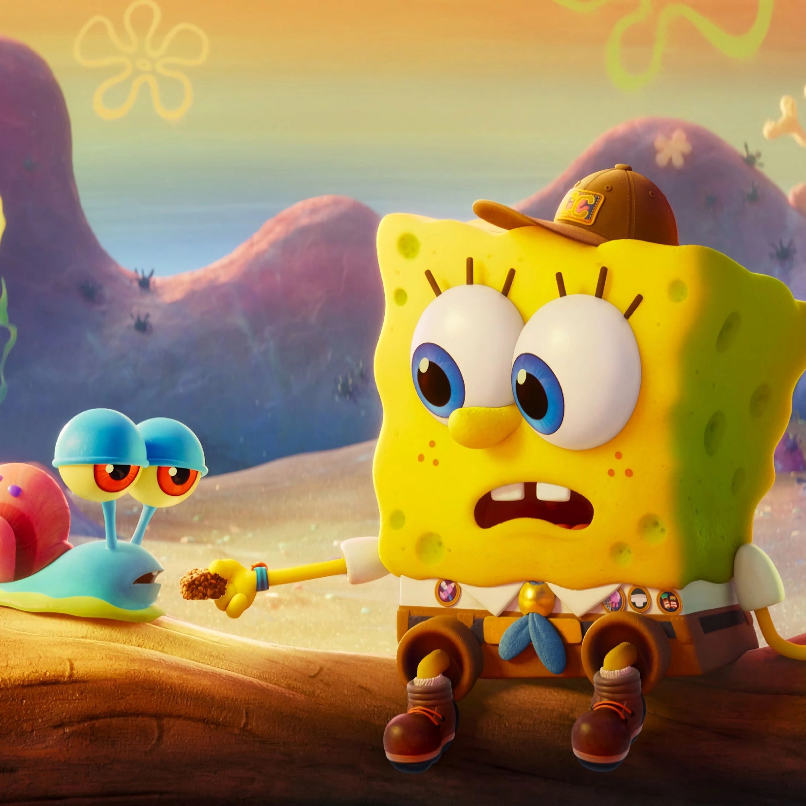 2560x2560 SpongeBob Movie 4K Wallpaper