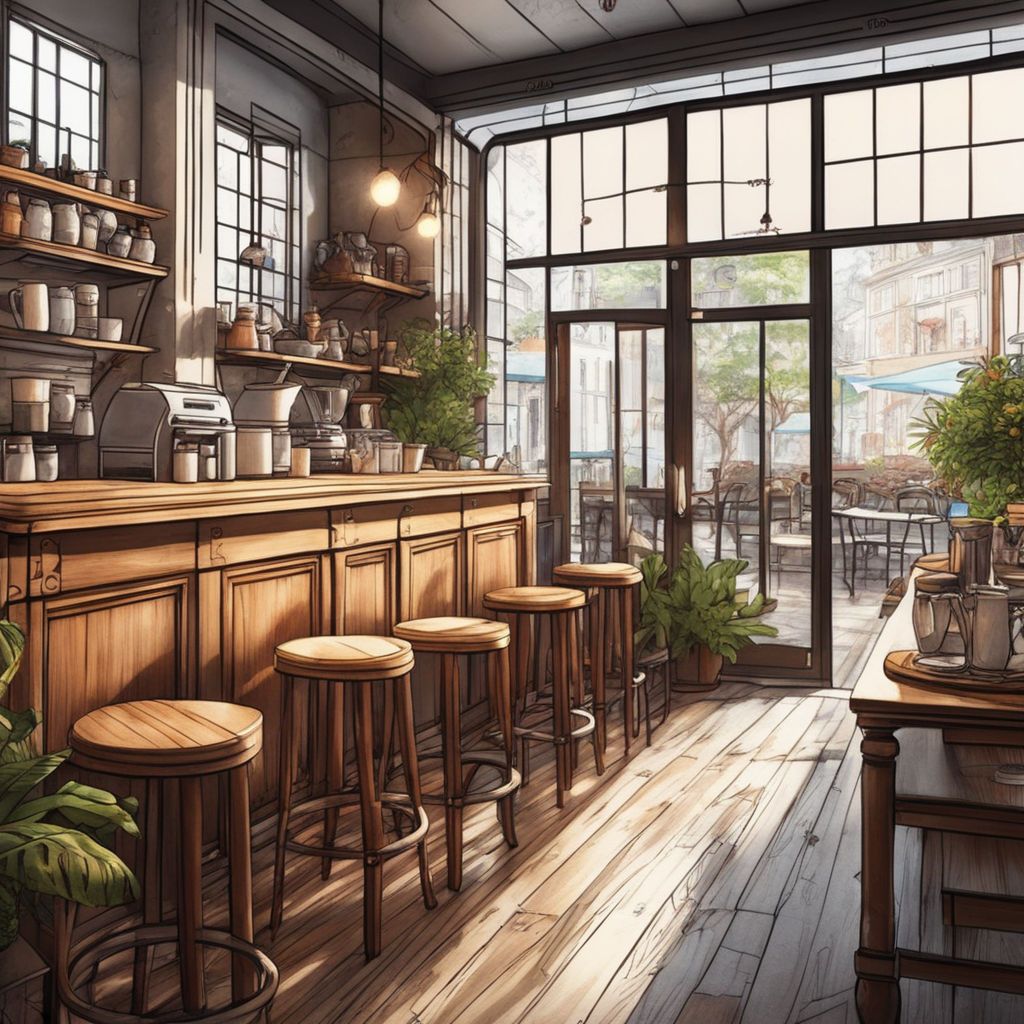 1024x1024 Japanese cafe