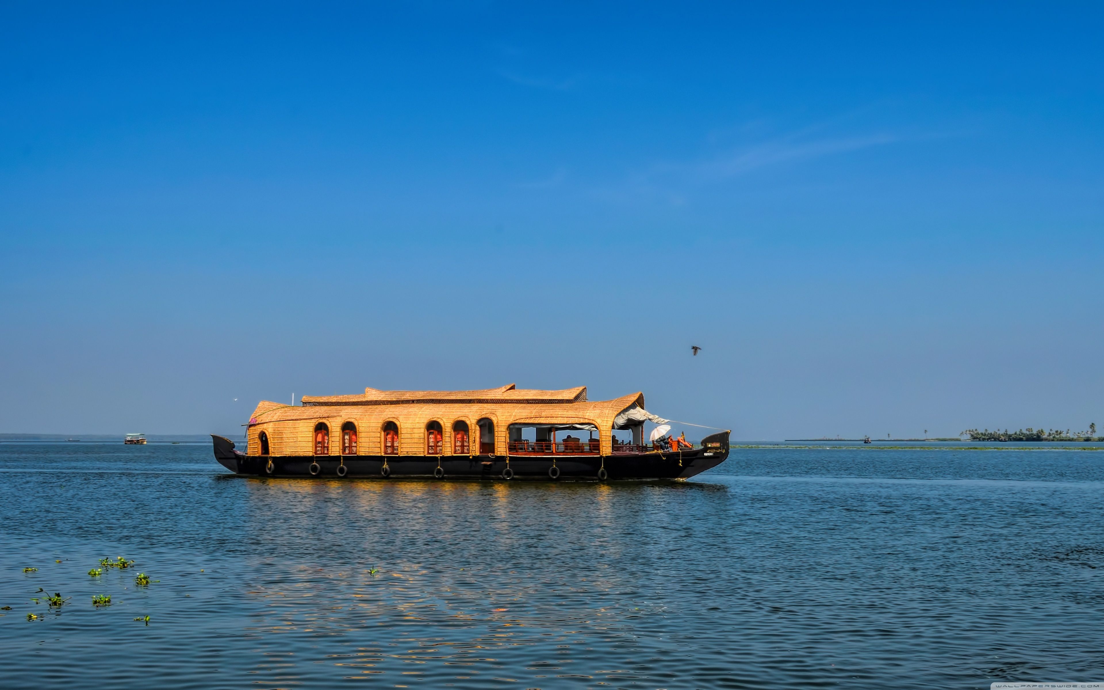 3840x2400 House Boat Kerala Ultra HD Desktop