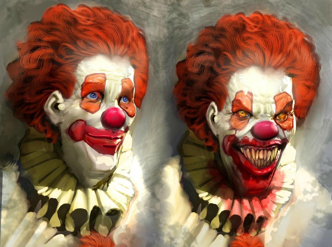 1120x832 Scary clown wallpaper HD for desktop background