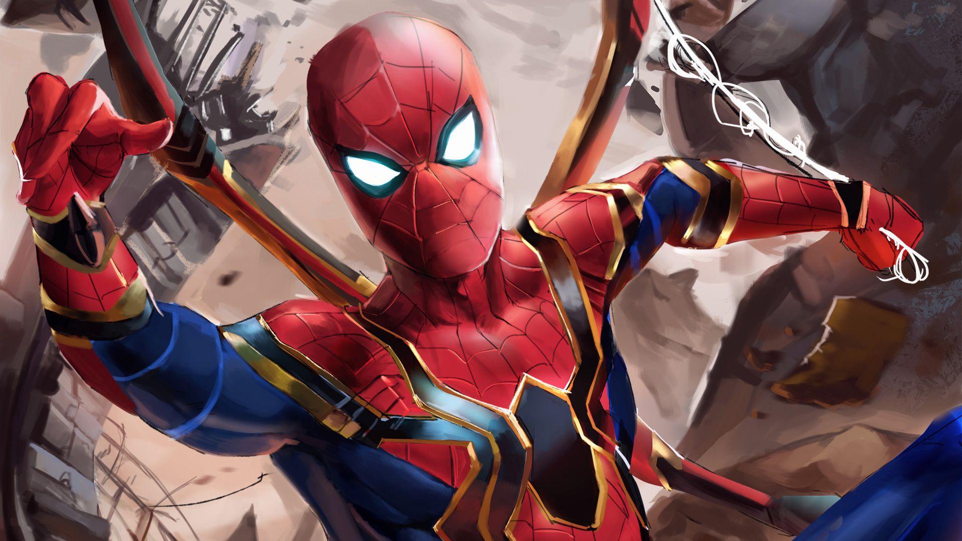1920x1080 Iron Spider Suit In Avengers Infinity War, HD Movies, 4k