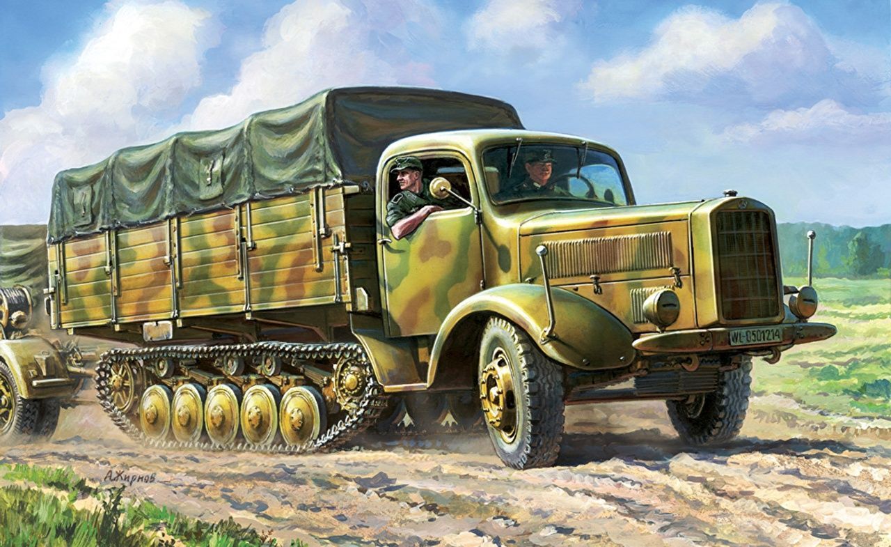 1280x785 image lorry Maultier Painting Art Army