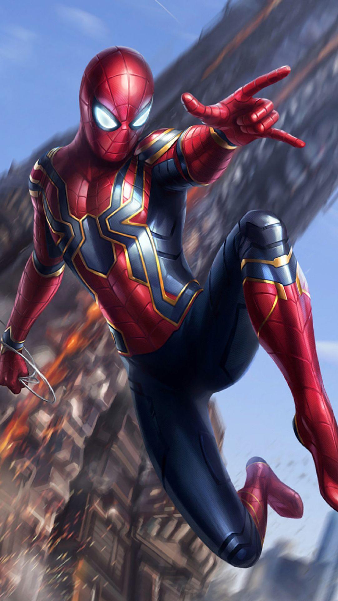 1082x1922 Iron Spider HD Wallpaper Infinity War