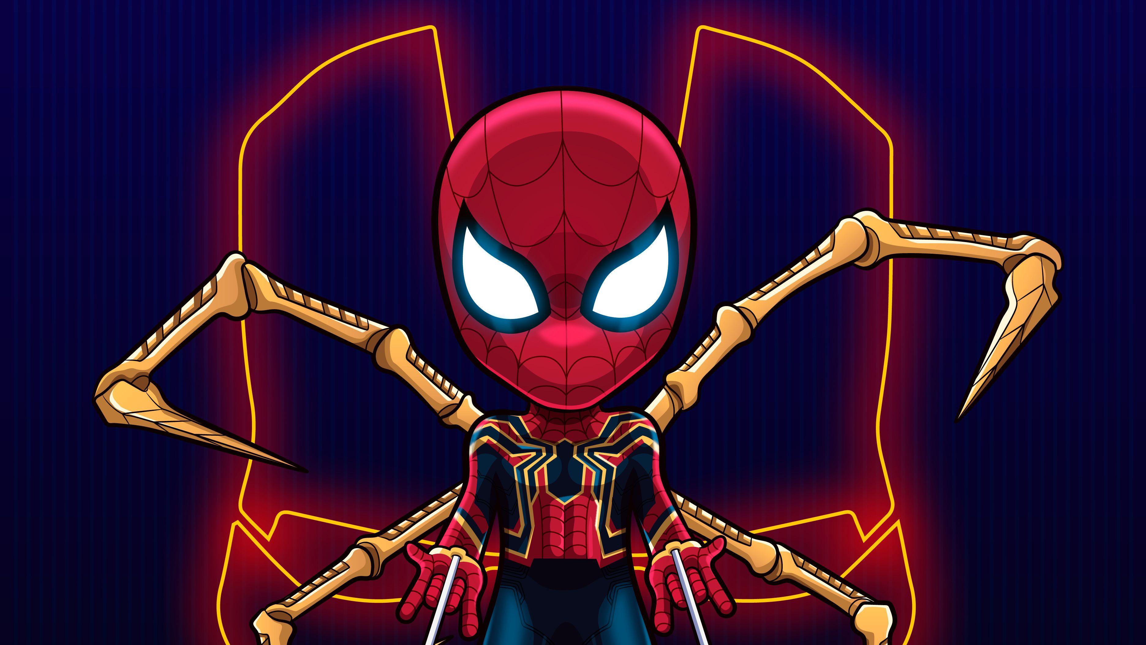 3742x2105 4k Iron Spider Man Art 2048x1152 Resolution HD 4k