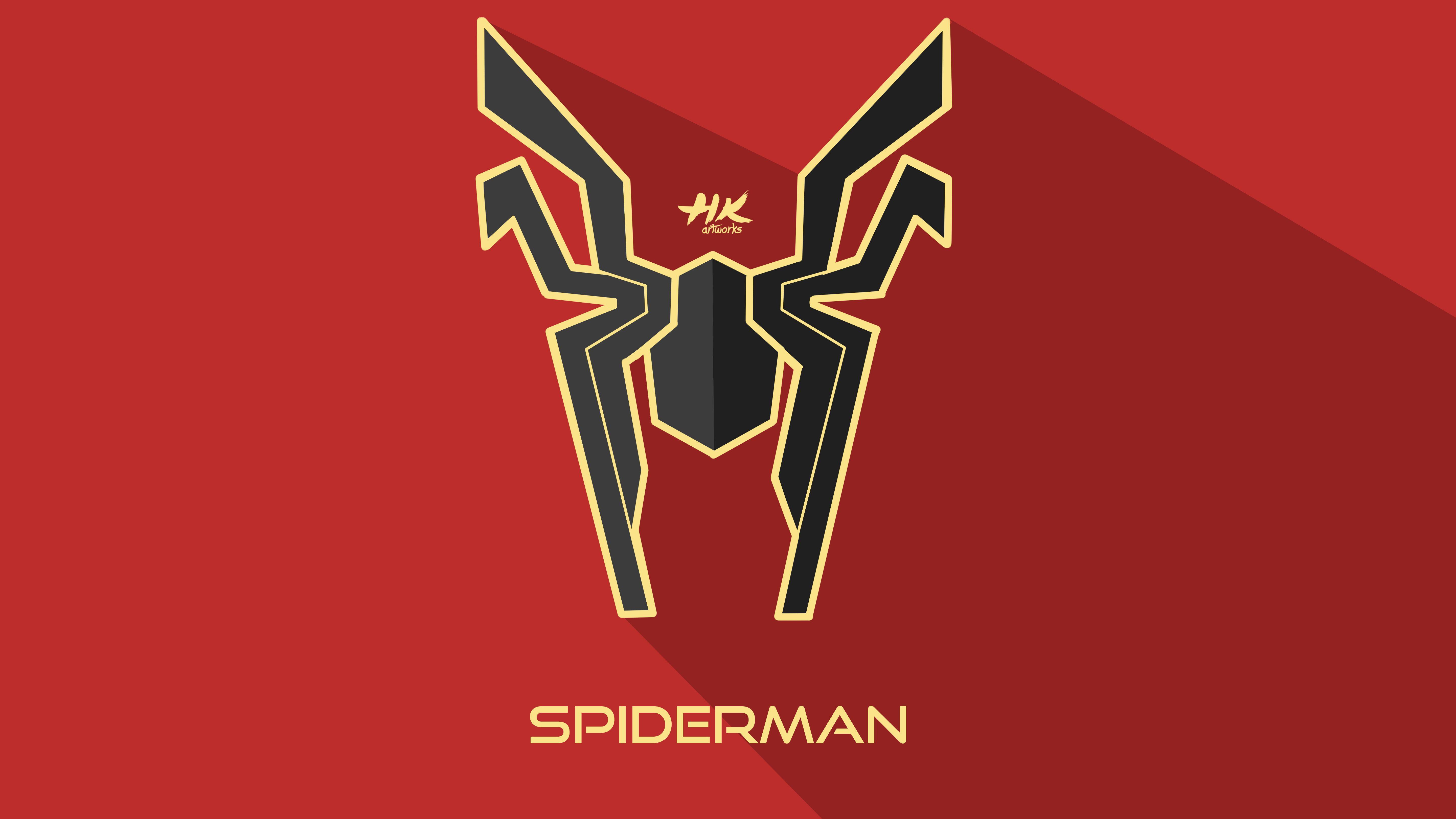 5760x3240 Iron Spider Logo