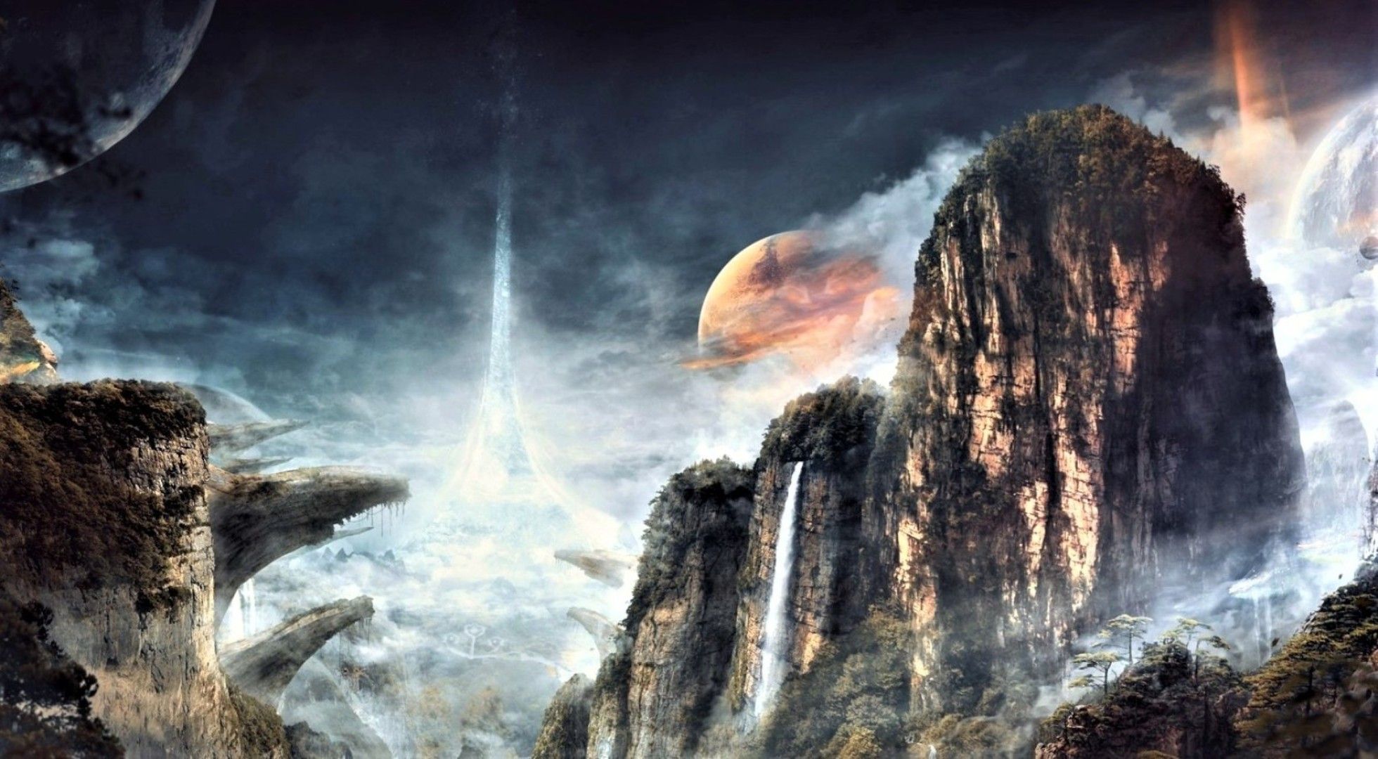 1960x1080 Sci Fi Landscape HD Wallpaper