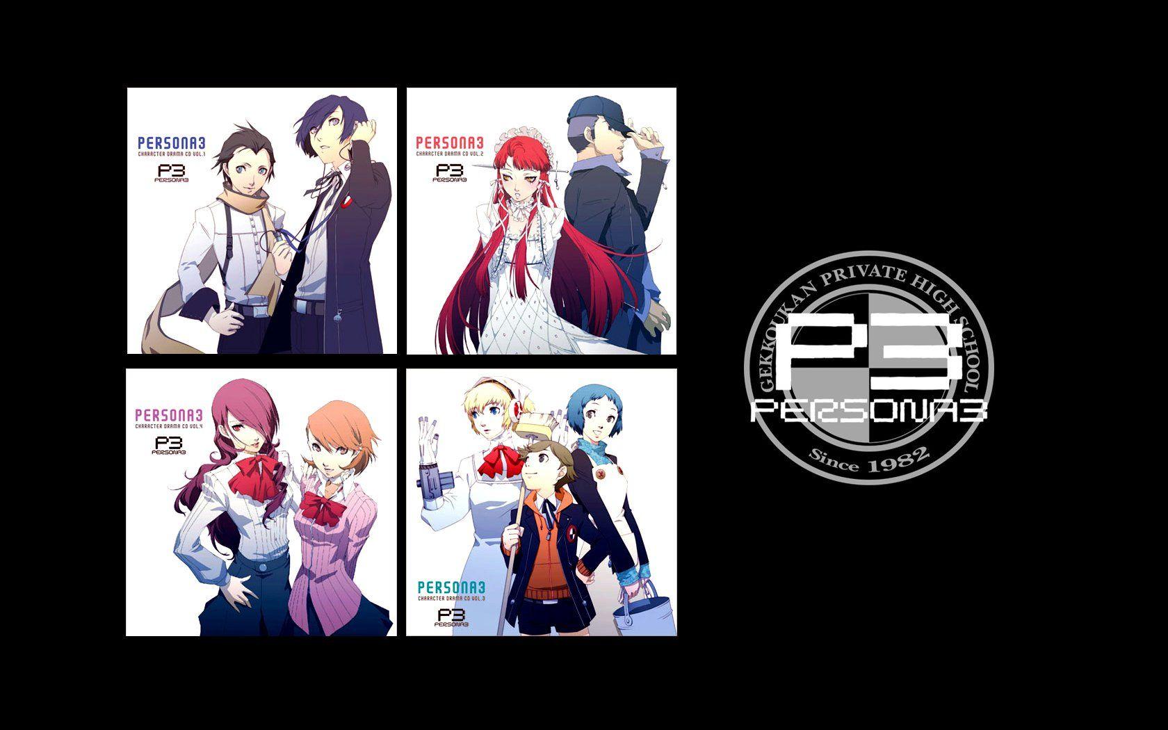 1680x1050 Persona series Persona 3 Arisato Minato Kirijo Mitsuru