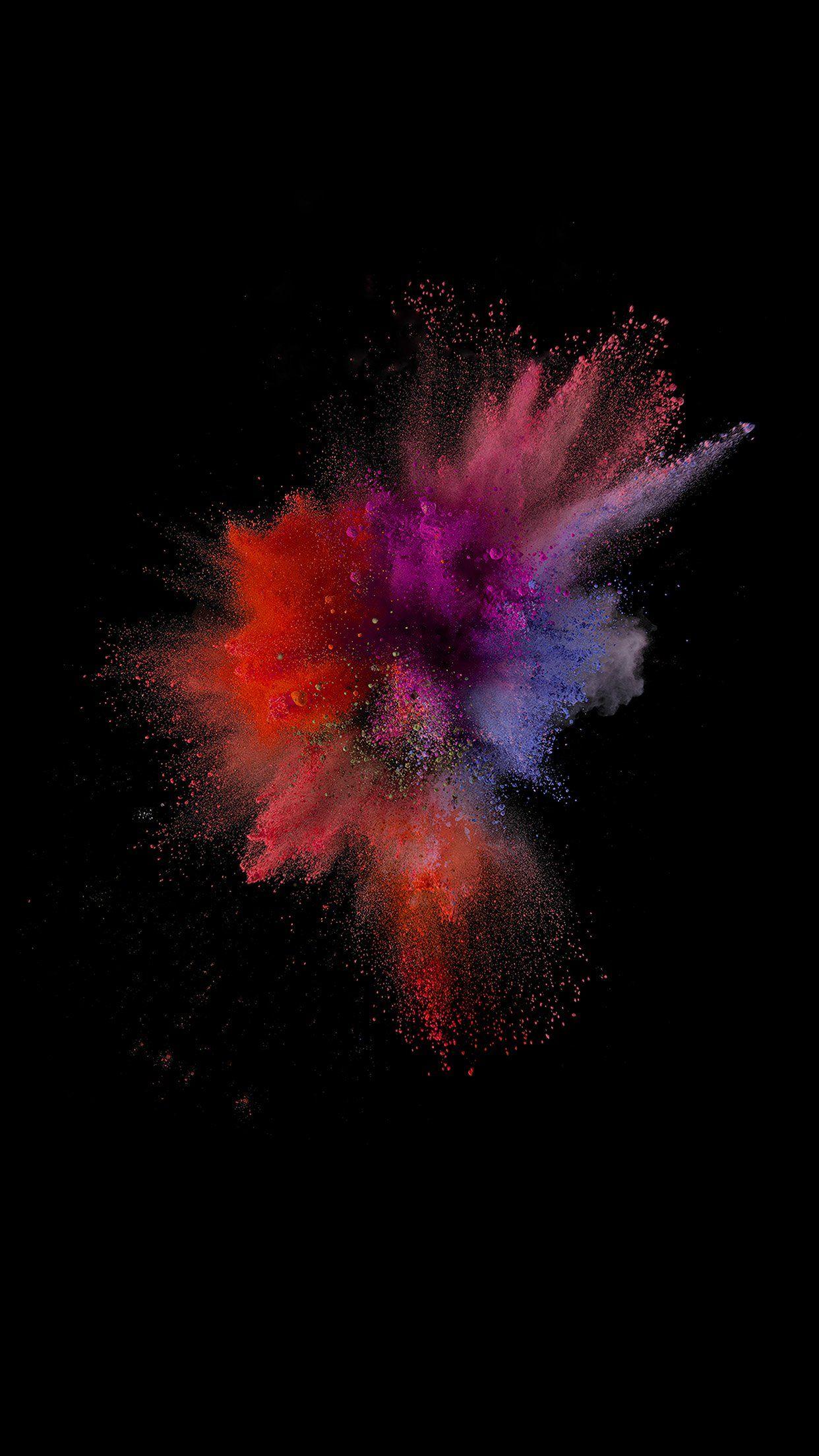 1242x2208 iPhone 6 Wallpaper sparkle color red apple crayon