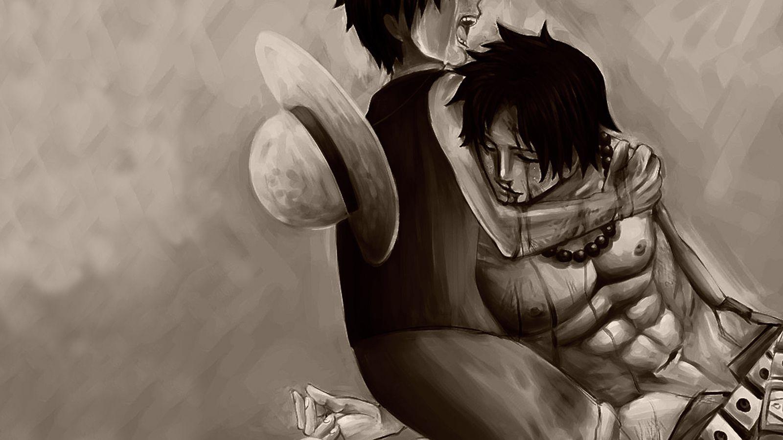 1600x900 Ace One Piece Wallpaper Black And White