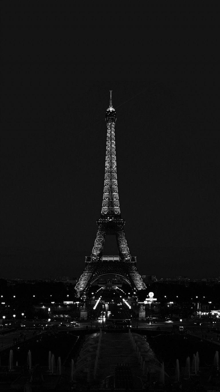 768x1365 Black and White Paris Wallpaper