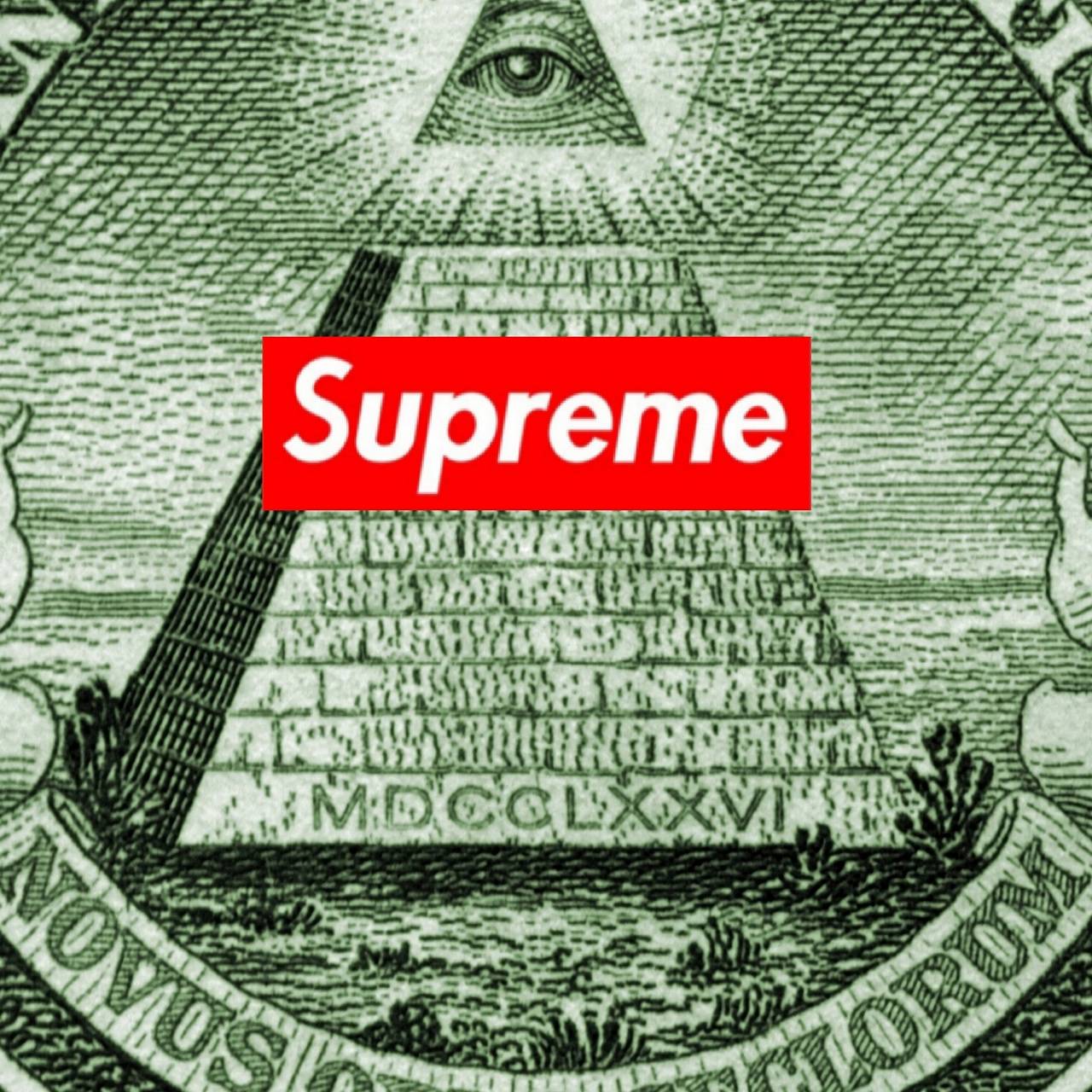 1280x1280 Supreme illuminati wallpaper