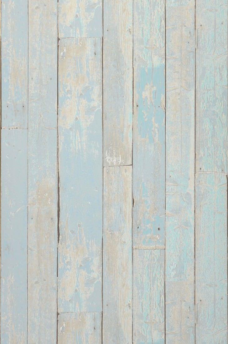 728x1100 Wallpaper Country Wood (Pale blue, Grey beige, Pastel turquoise, Black brown)