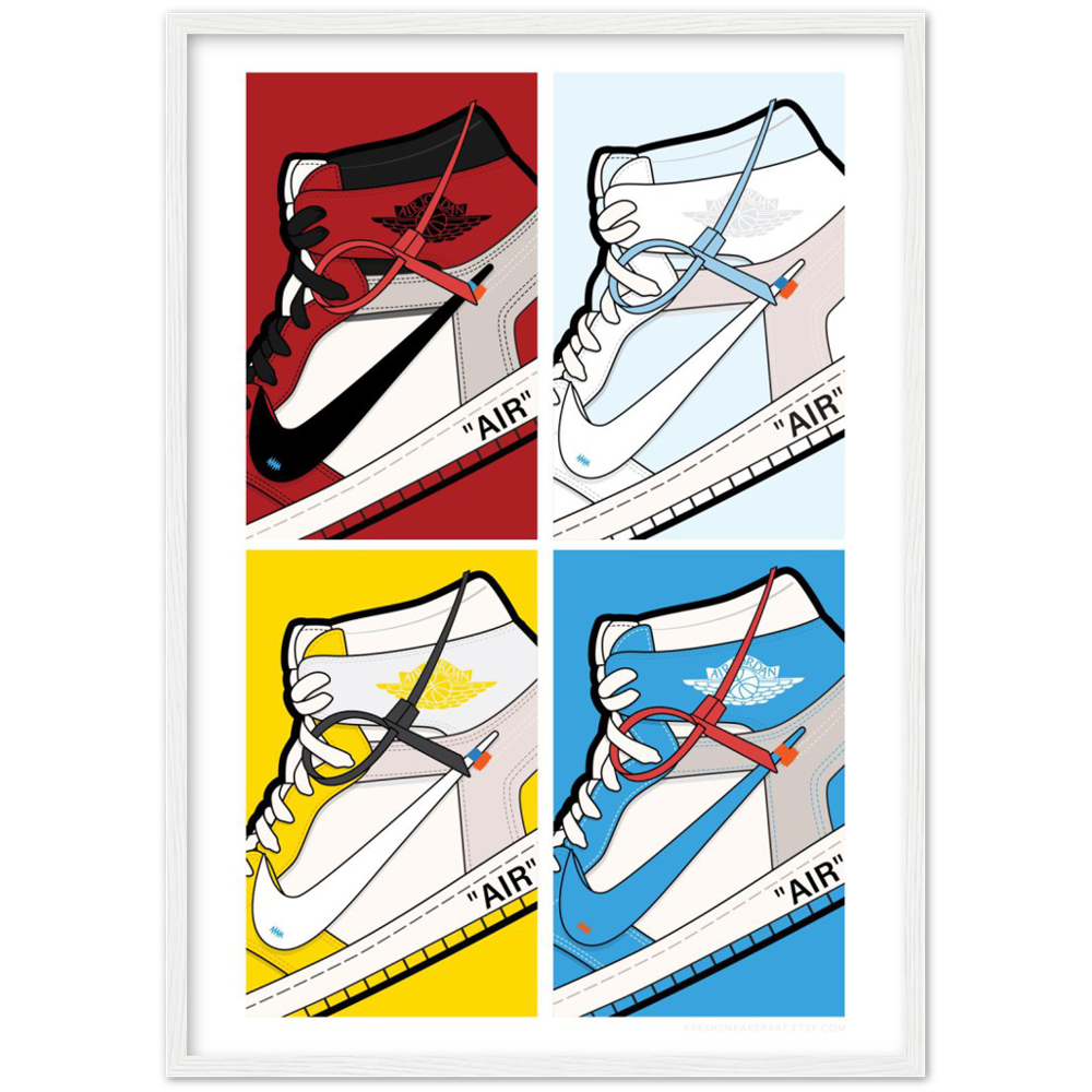 1000x1000 Jordan 1 Off White Poster Poster Mansion