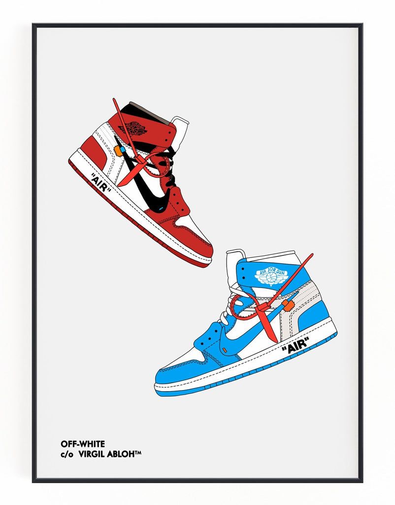 802x1024 Off White Air Jordan 1 Wall Art
