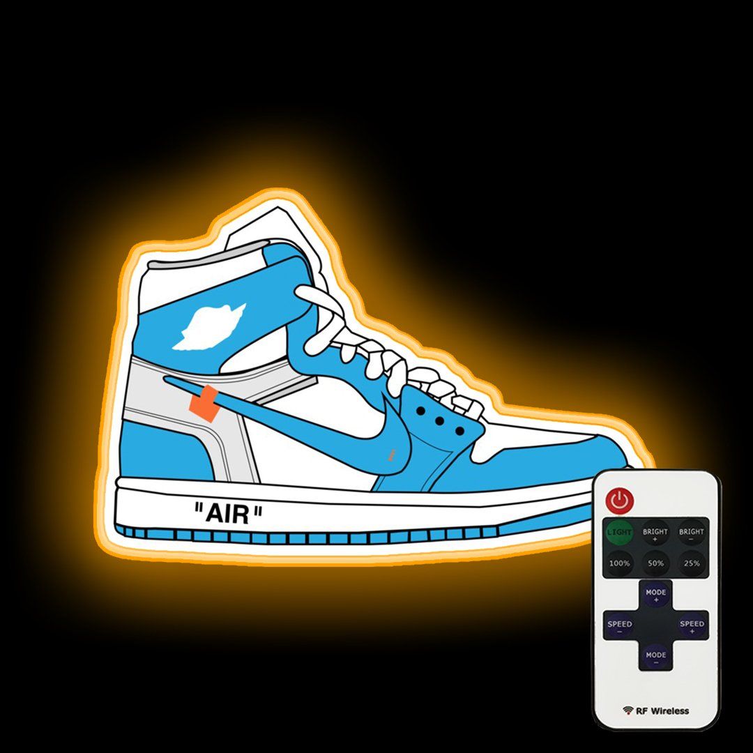 1080x1080 Off White Jordan 1 UNC Neon Signs. Off