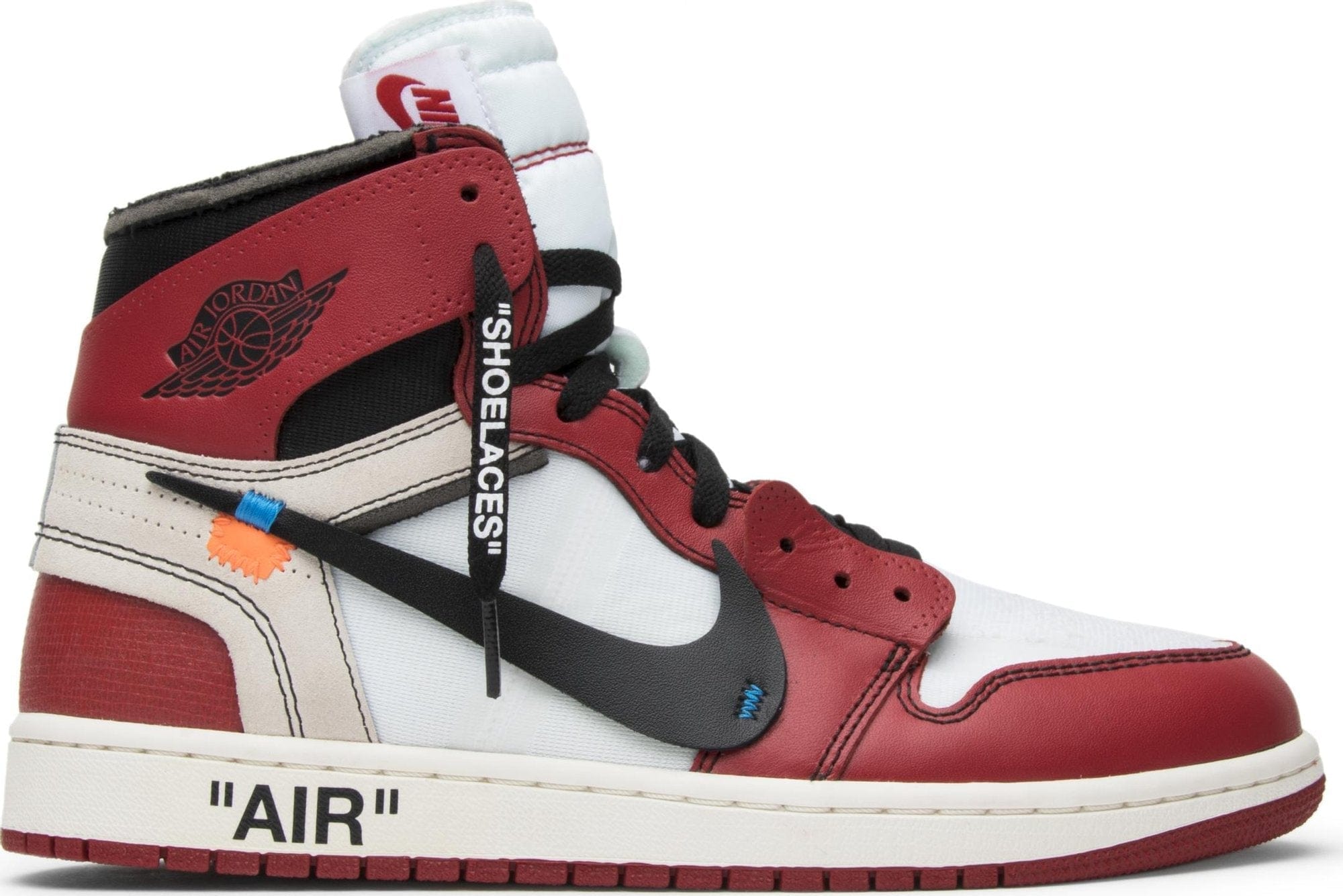 2000x1335 Off White X Air Jordan 1 Retro High OG 'Chicago', 8 / 9.5W / New