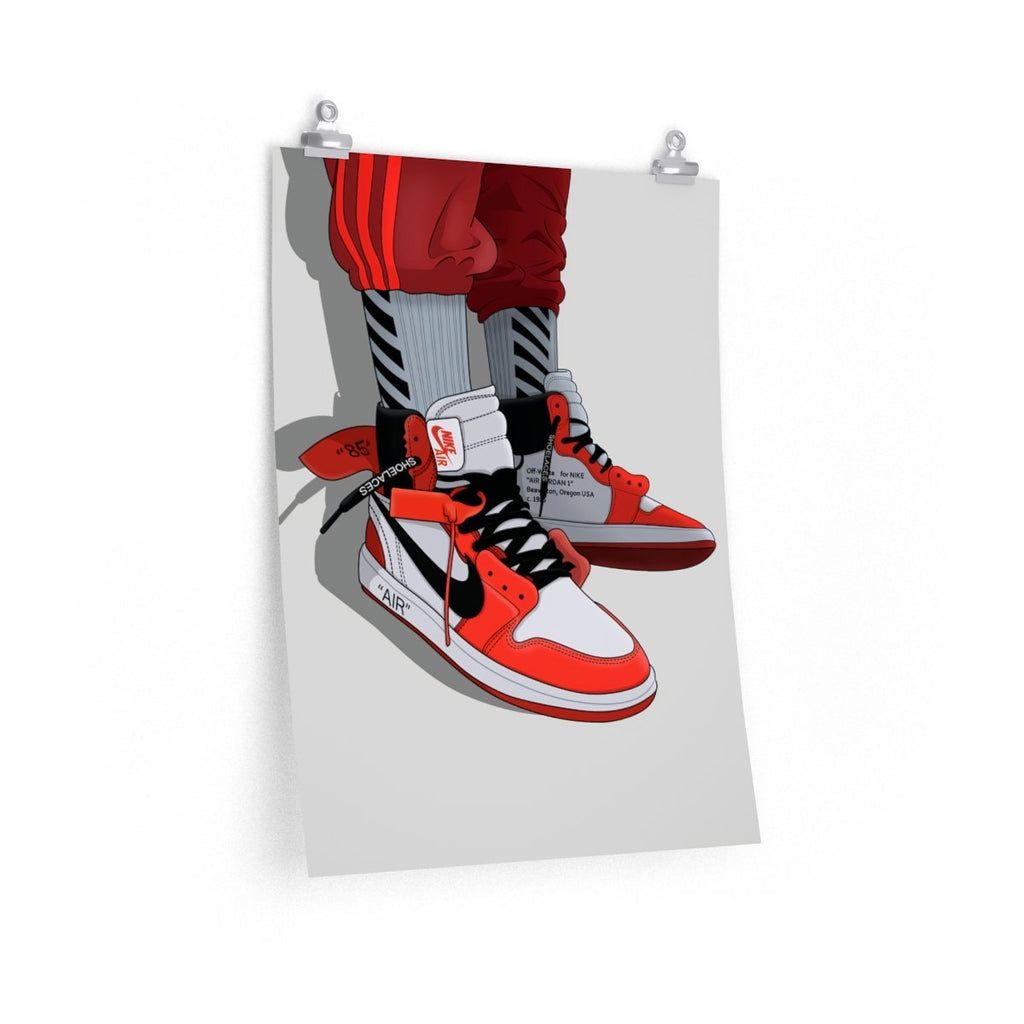 1024x1024 Jordan 1 Retro Red Wall Art