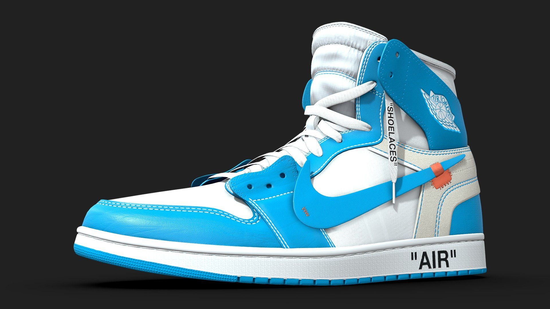 1920x1080 Jordan 1 Off White UNC Royalty