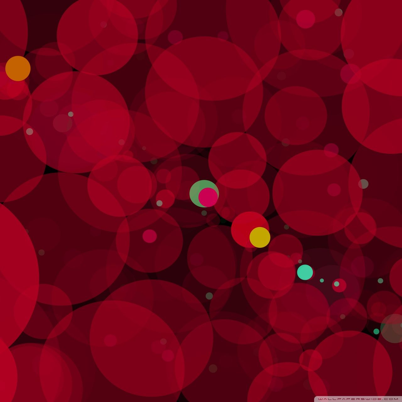 1280x1280 Red Bokeh Ultra HD Desktop Background
