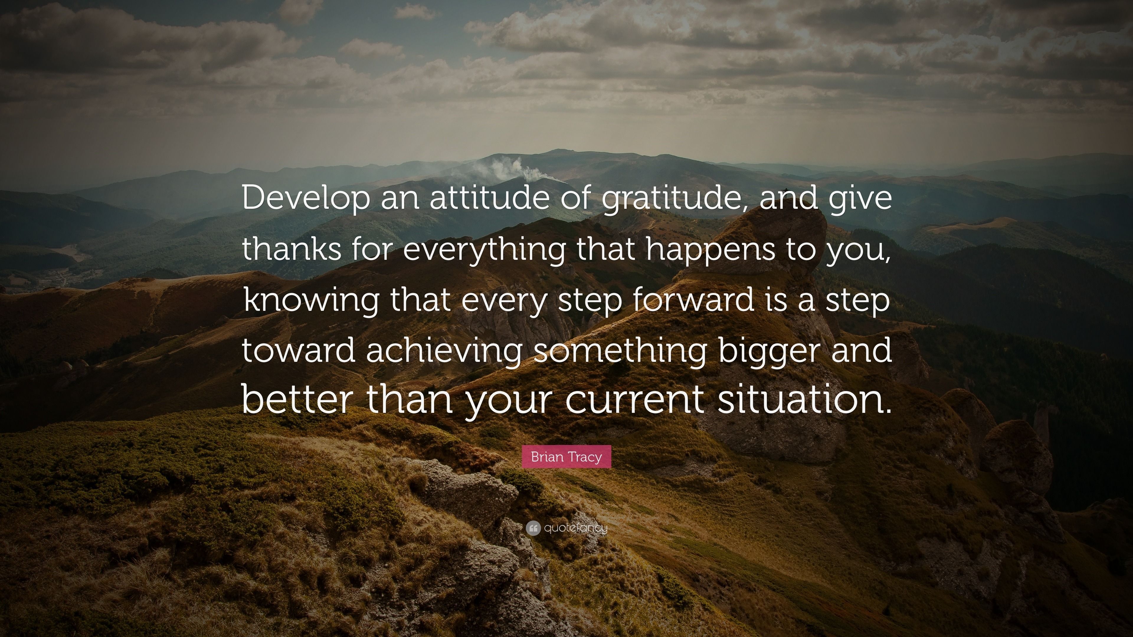 3840x2160 Brian Tracy Quote: “Develop an attitude