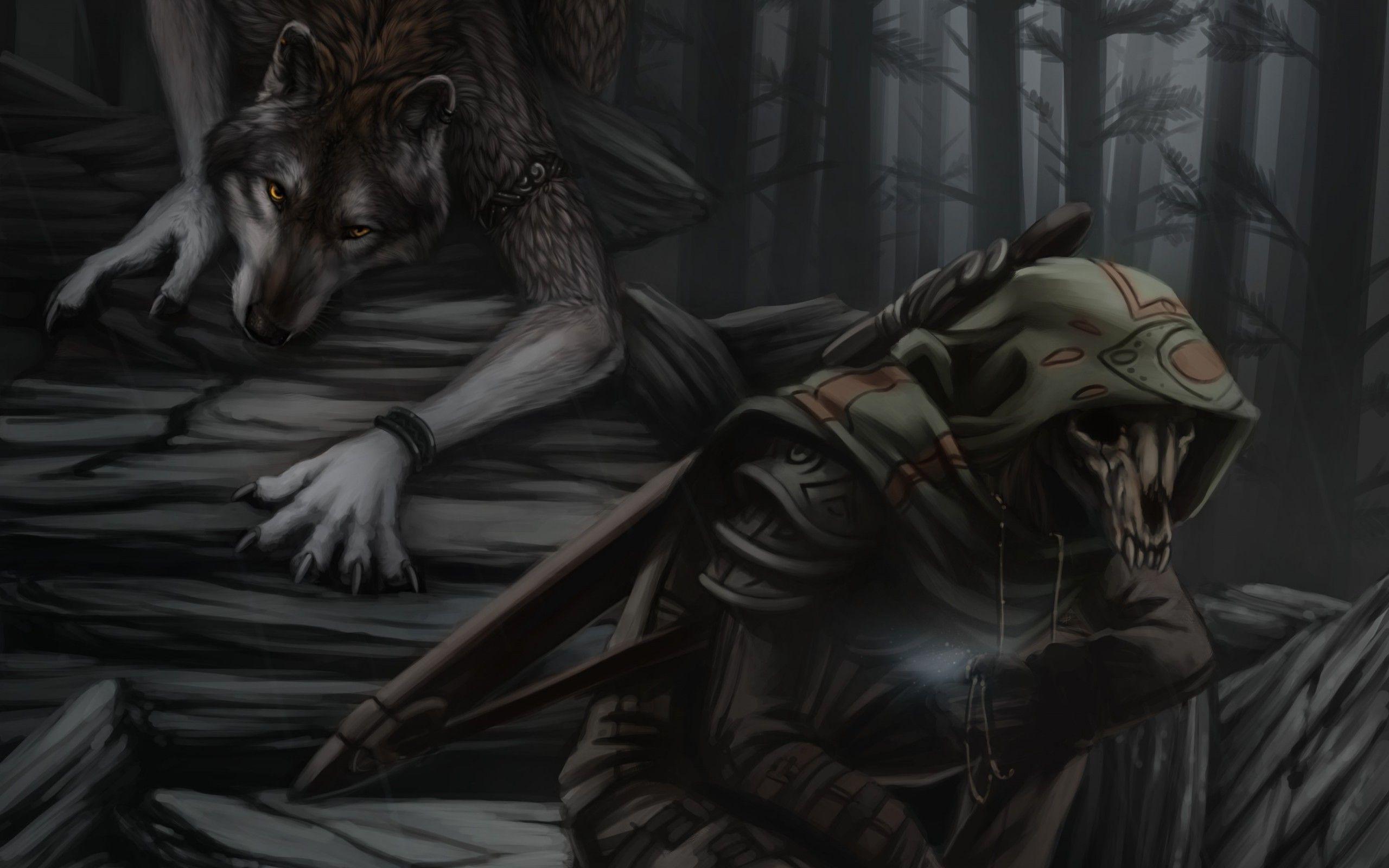 2560x1600 Black Werewolf Wallpaper