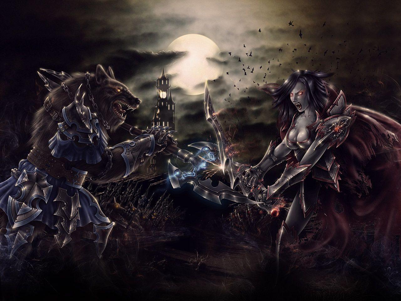 1280x960 Girl Wolf Trainer wallpaper from Werewolf wallpaper Wolf