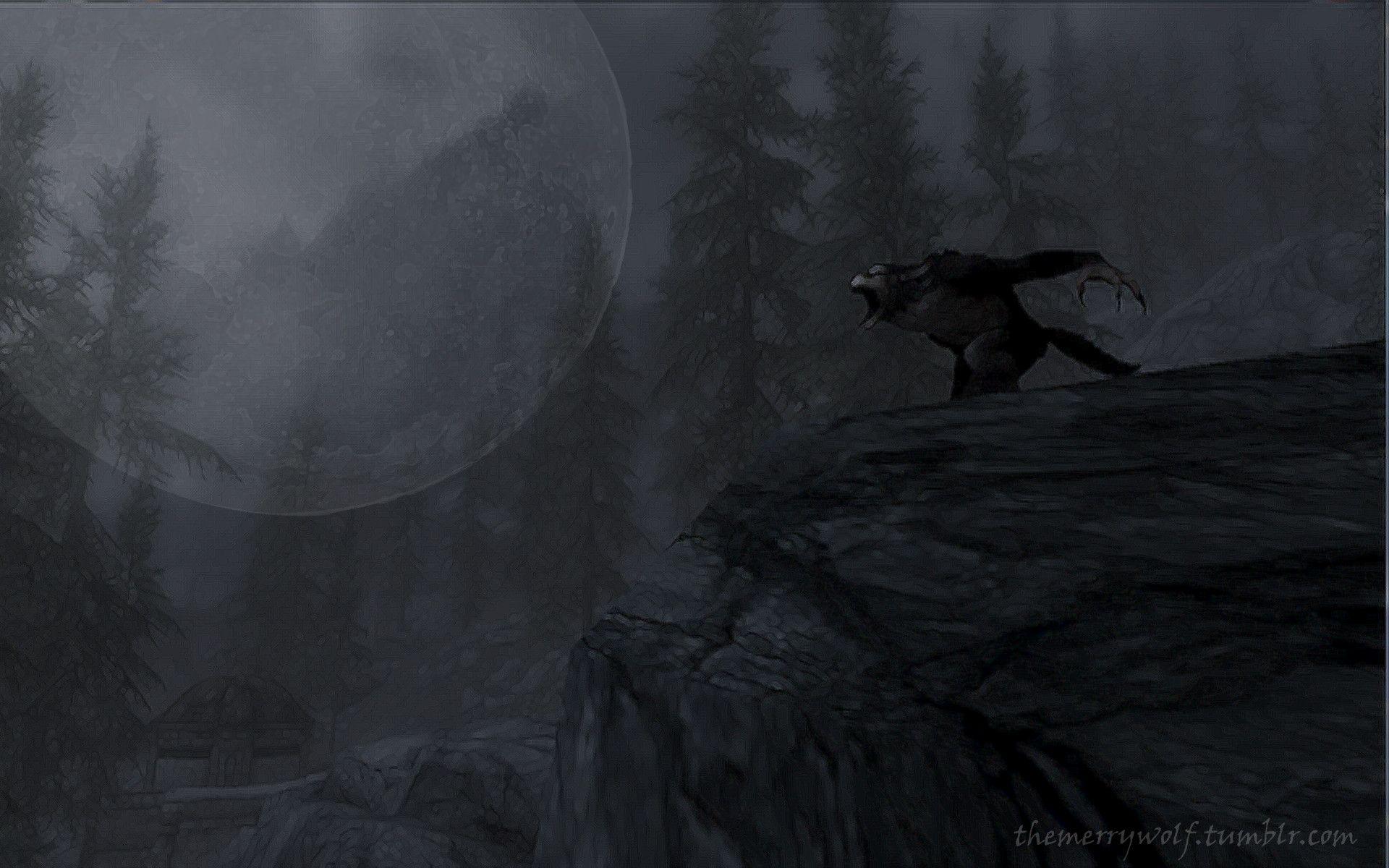 1920x1200 Black Werewolf Wallpaper