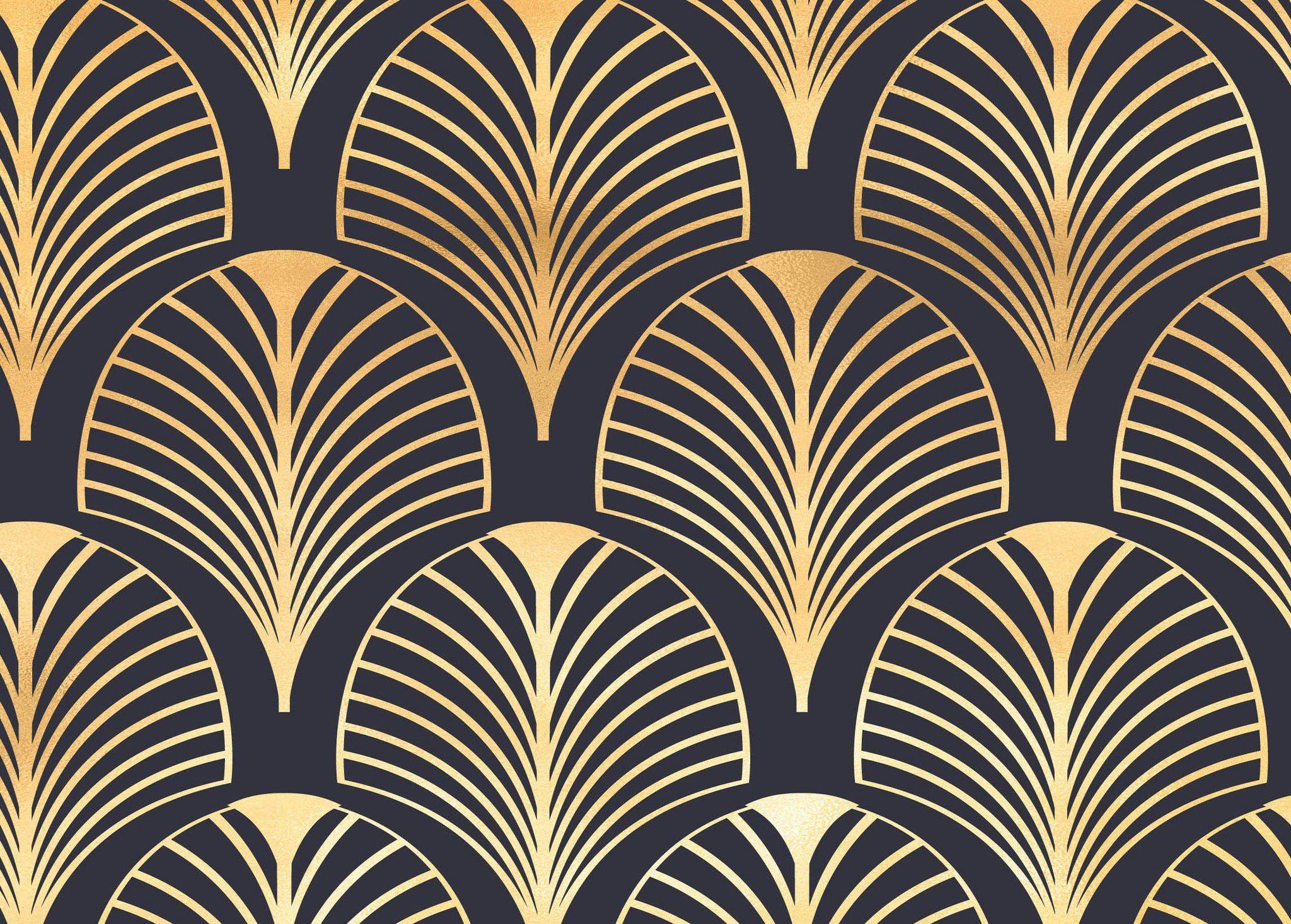 Abstract Art Deco Fabric Wallpaper and Home Decor  Spoonflower