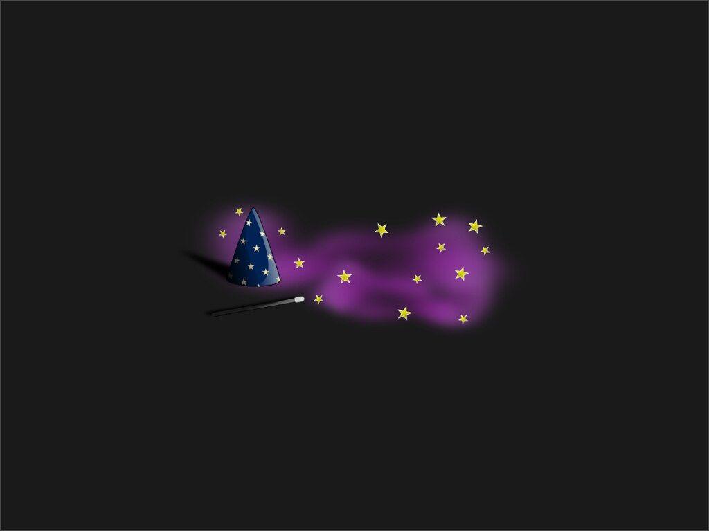 1024x768 magic desktop. Original desktop wallpaper, using clipart fr