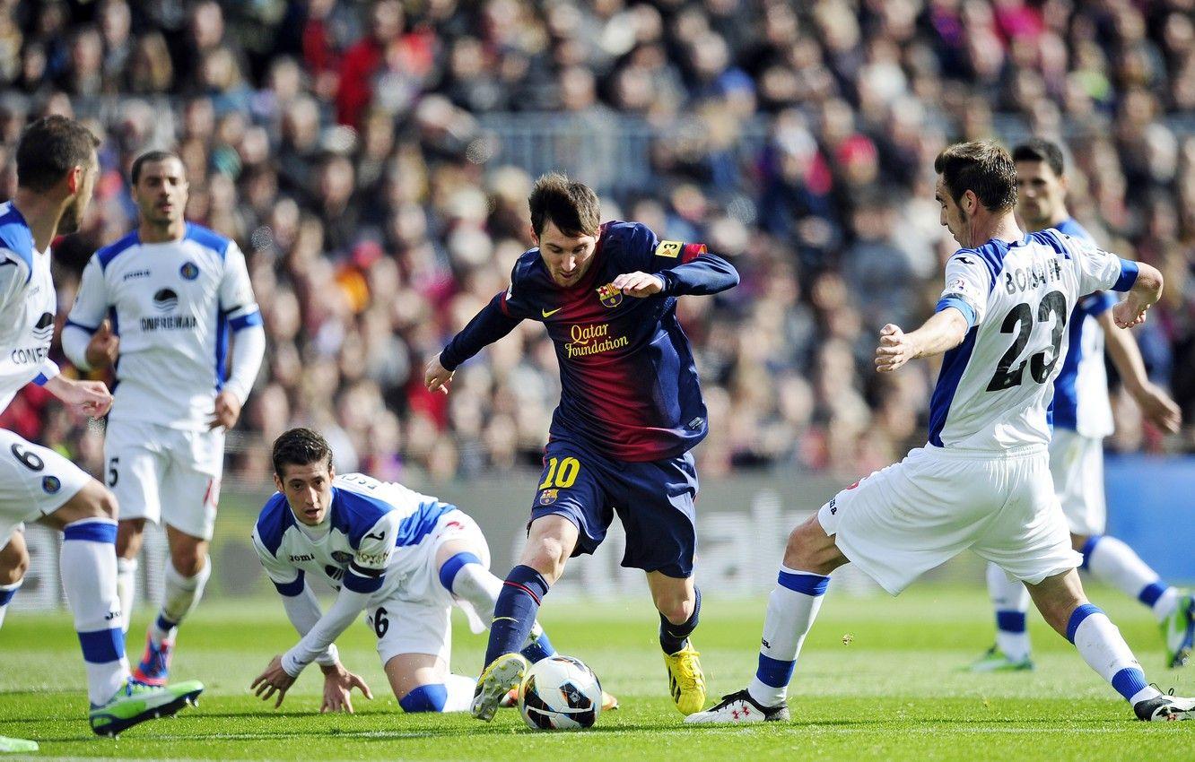 1332x850 Wallpaper The ball, Sport, Football, Spain, Lionel Messi, Lionel Messi, Camp Nou, FC Barcelona, FC Barcelona, Leo, Leo, Dribbling image for desktop, section спорт