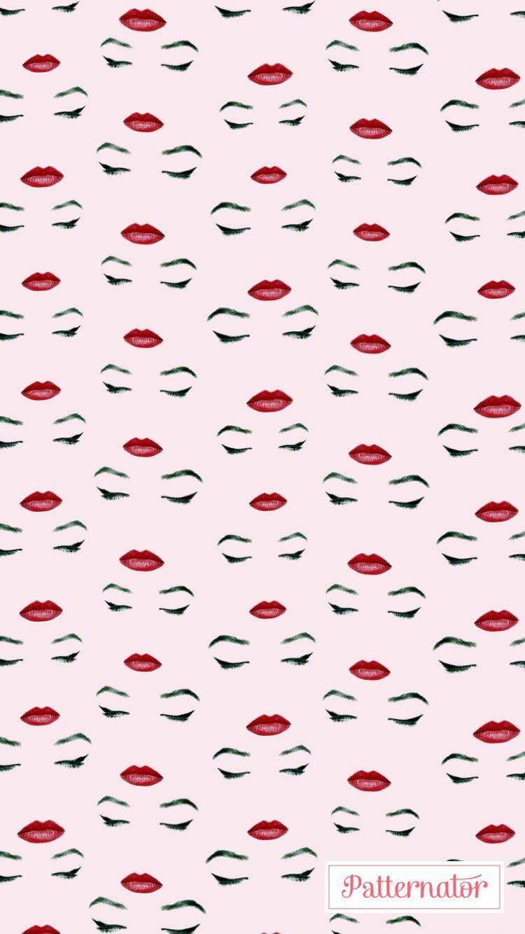 750x1334 pattern #wallpaper #iphone #background #colorful #lips #eyes