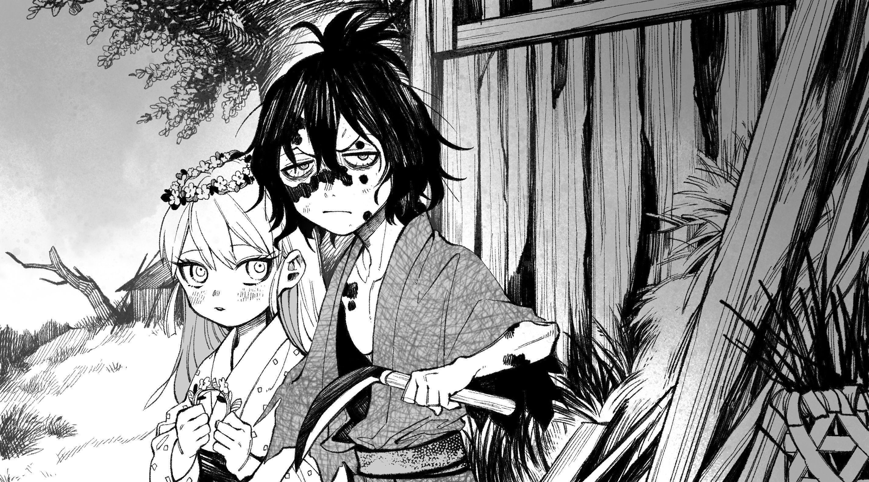 2851x1583 Gyutaro (Demon Slayer) wallpaper