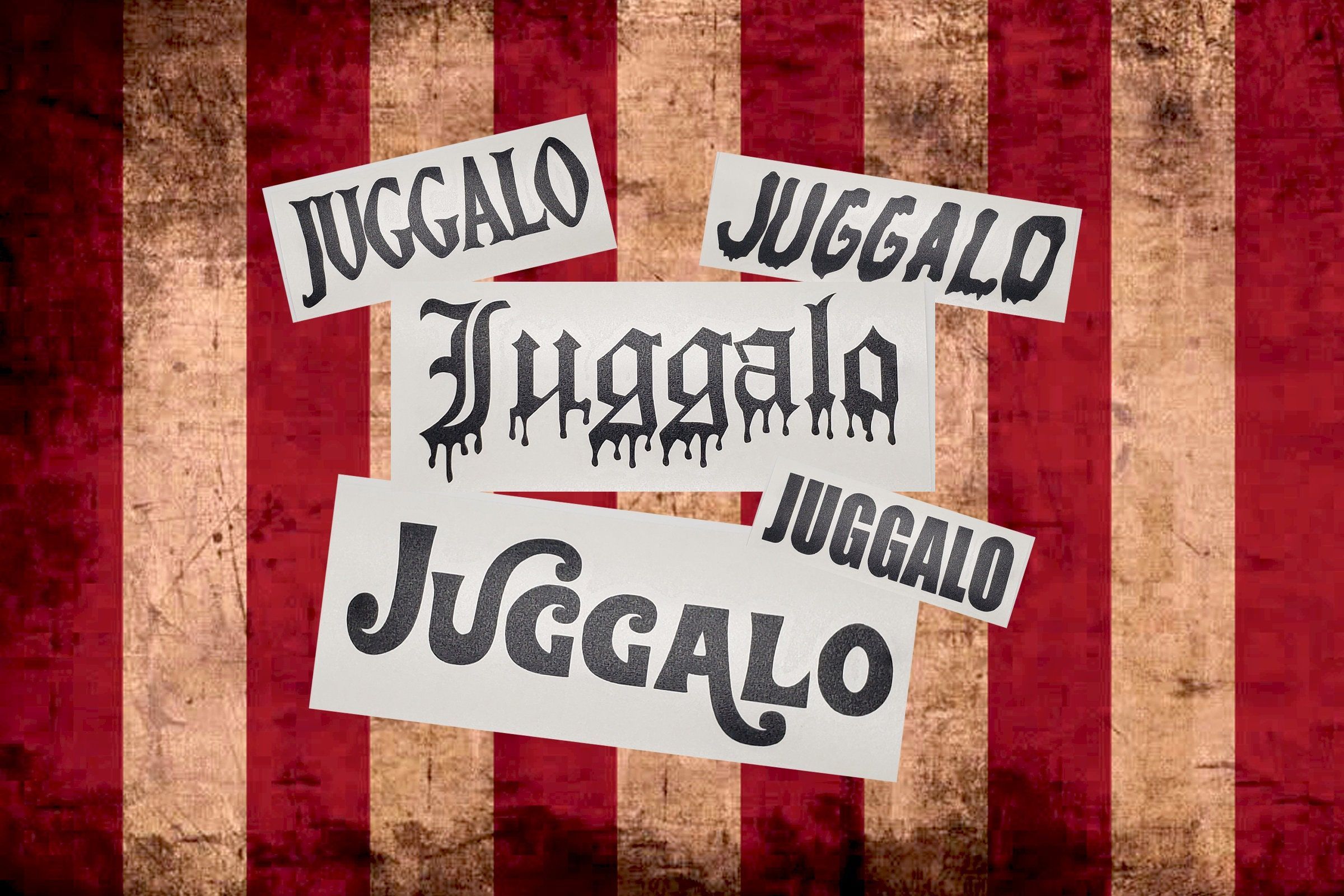 2400x1600 Juggalo Vinyl Decal, Choose Font, Size