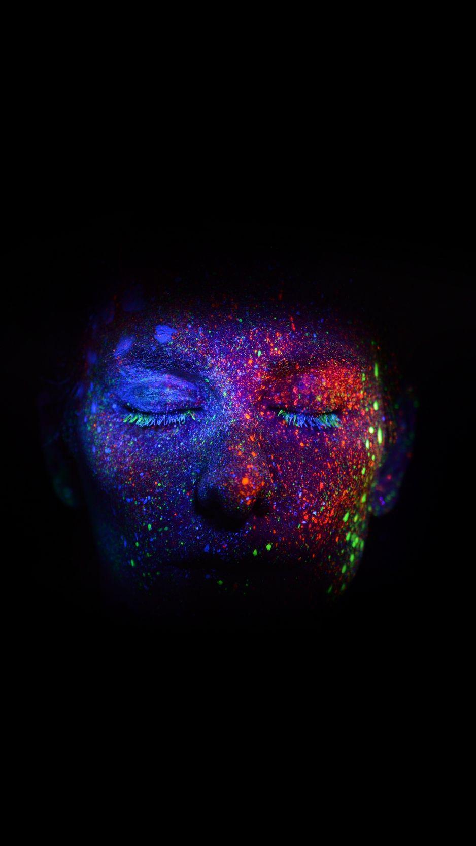 938x1668 Download wallpaper 938x1668 face, sequins, makeup