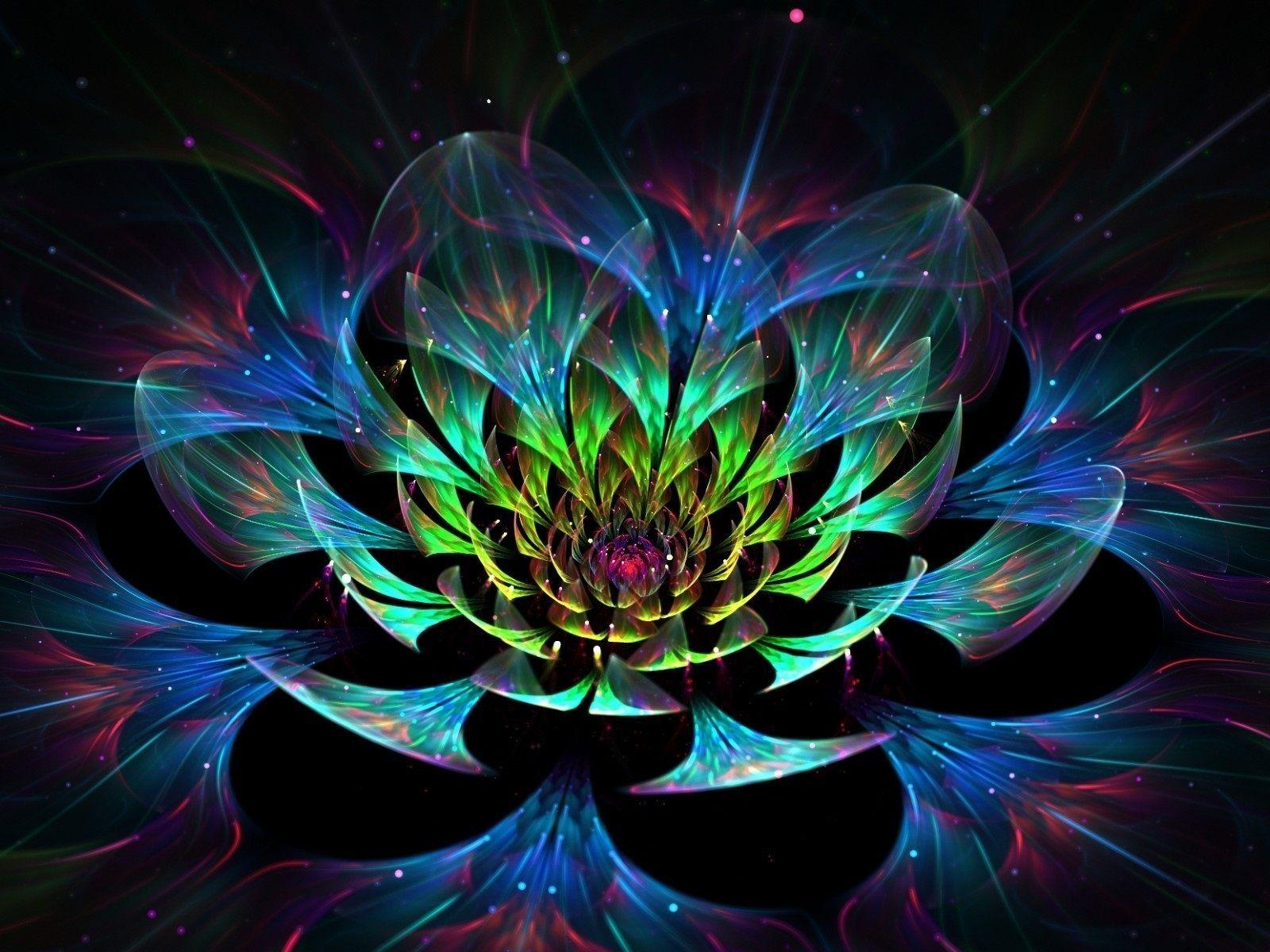 1600x1200 3D Lotus FlowerD Wallpaper Arts. Fractal art, Fractals