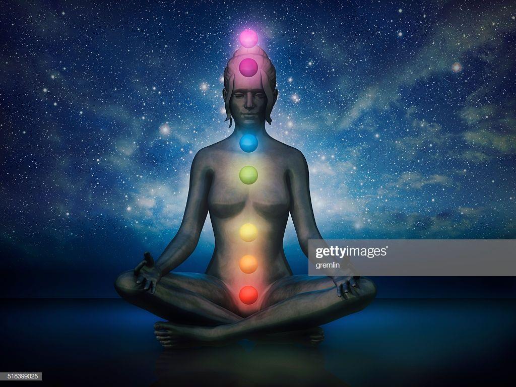 1024x768 Lotus Position Meditation With Visible Chakras