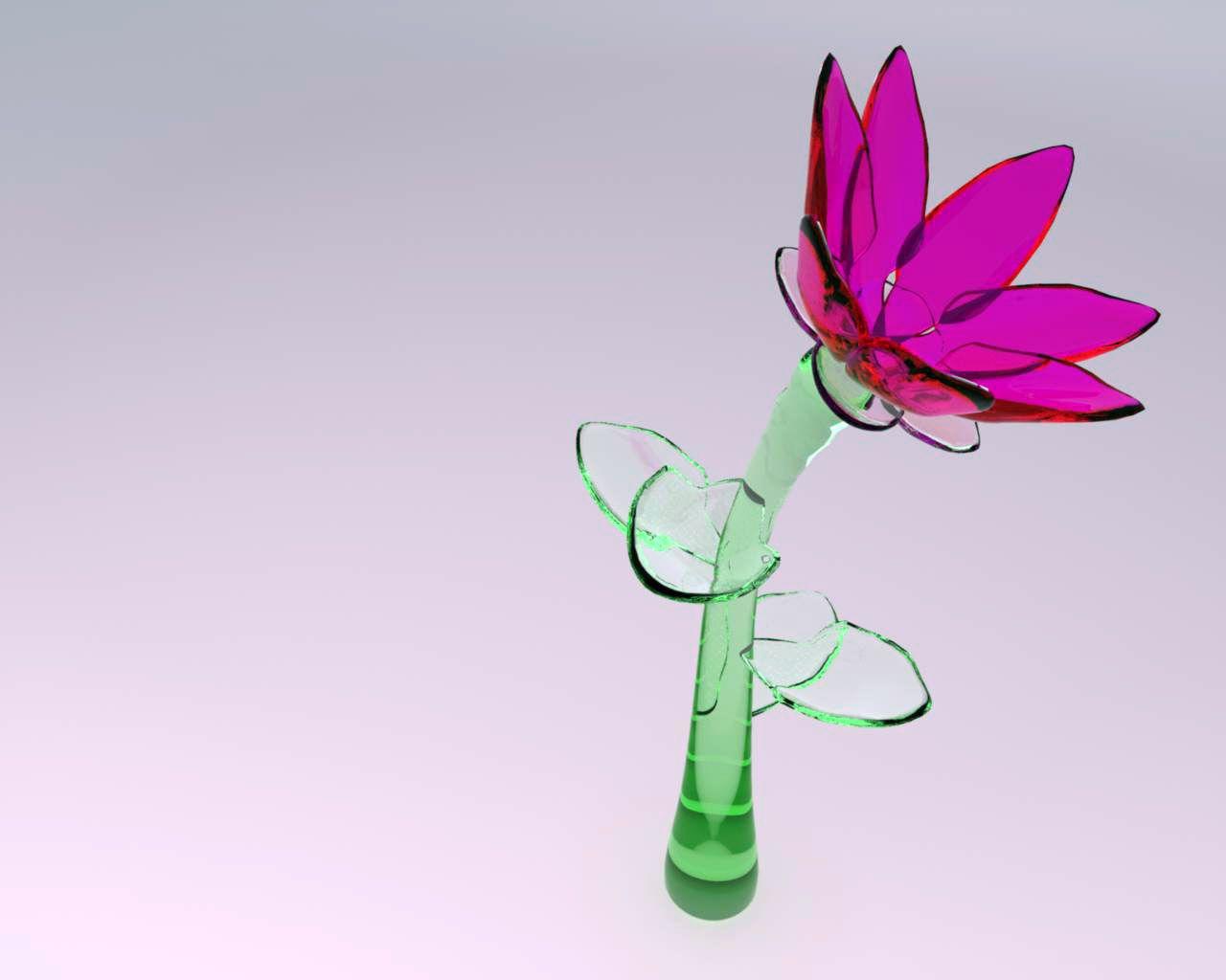 1280x1024 Glass Art Wallpaper Free Lotus With Stem Glass