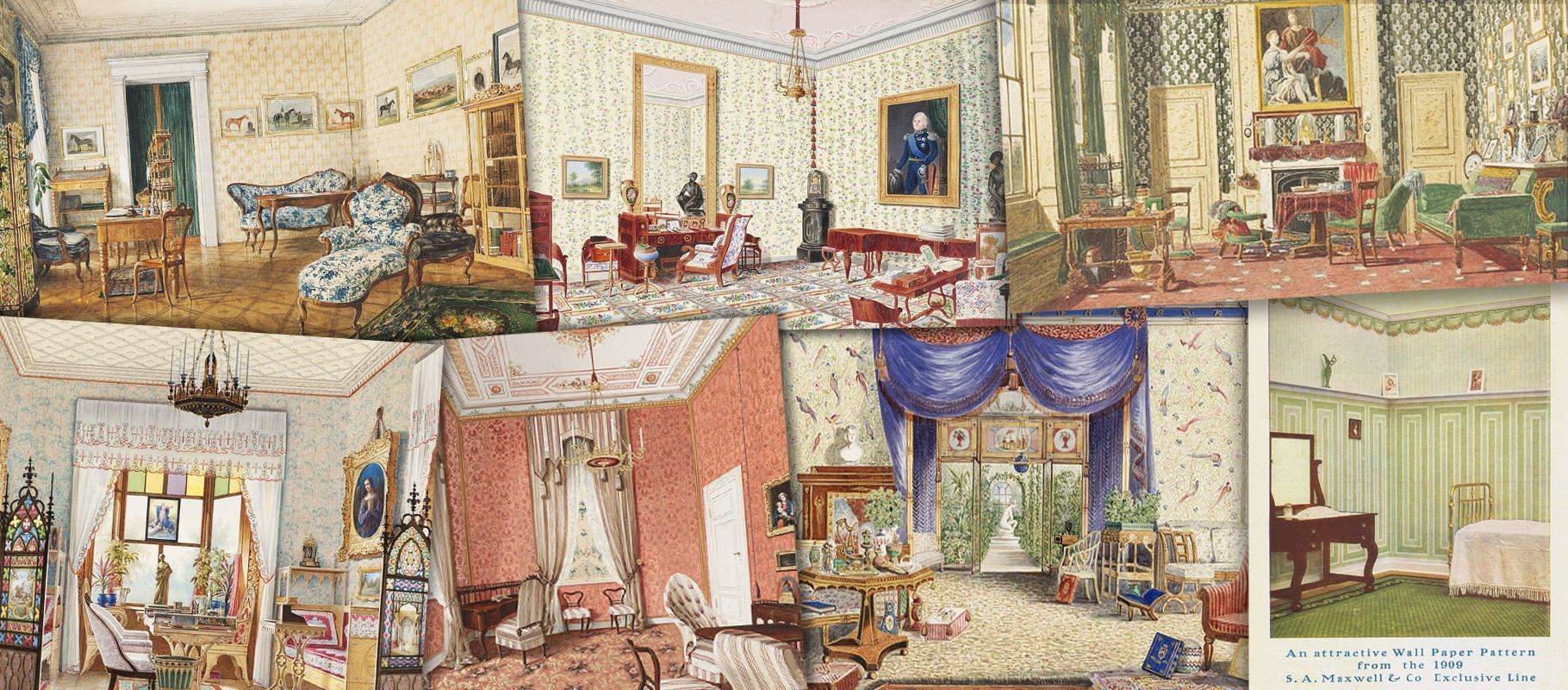 1820x800 restoration of antique wallpaper