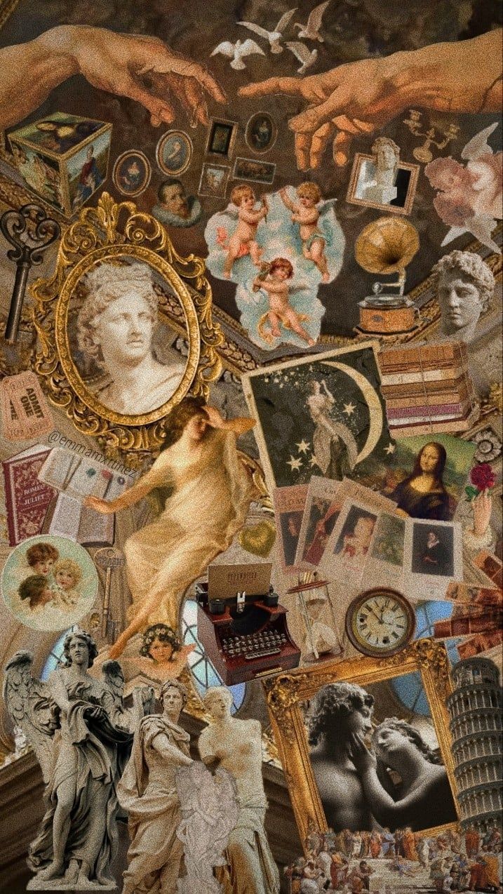 717x1274 Collage. Painting wallpaper, Art