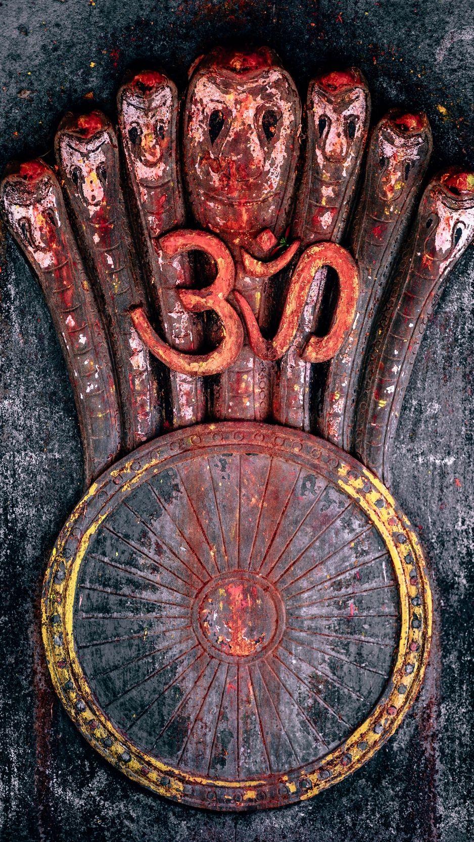 938x1668 Download wallpaper 938x1668 om, symbol, sacral, mantra, yoga