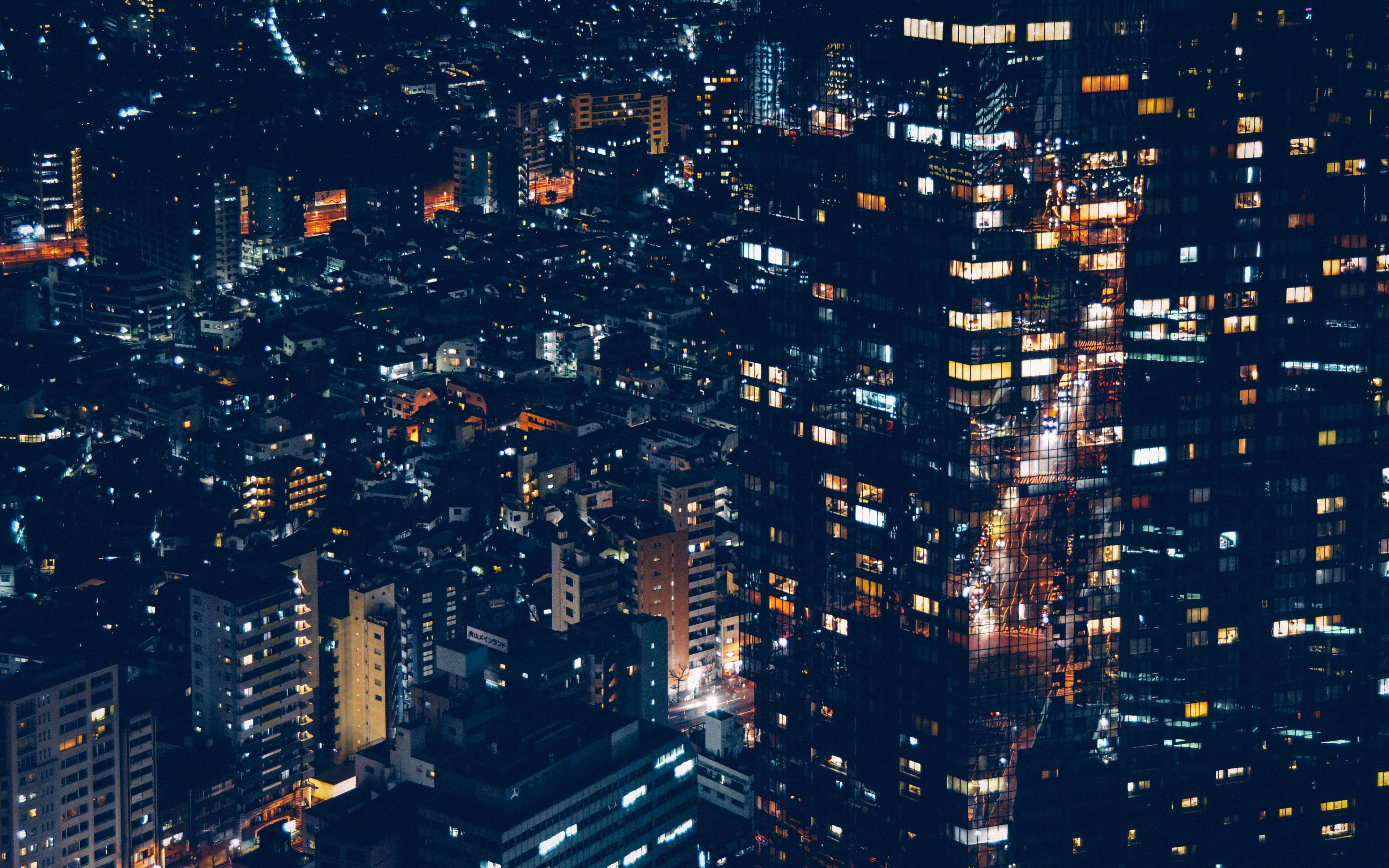 3840x2400 Download wallpaper 3840x2400 minato, japan, night city