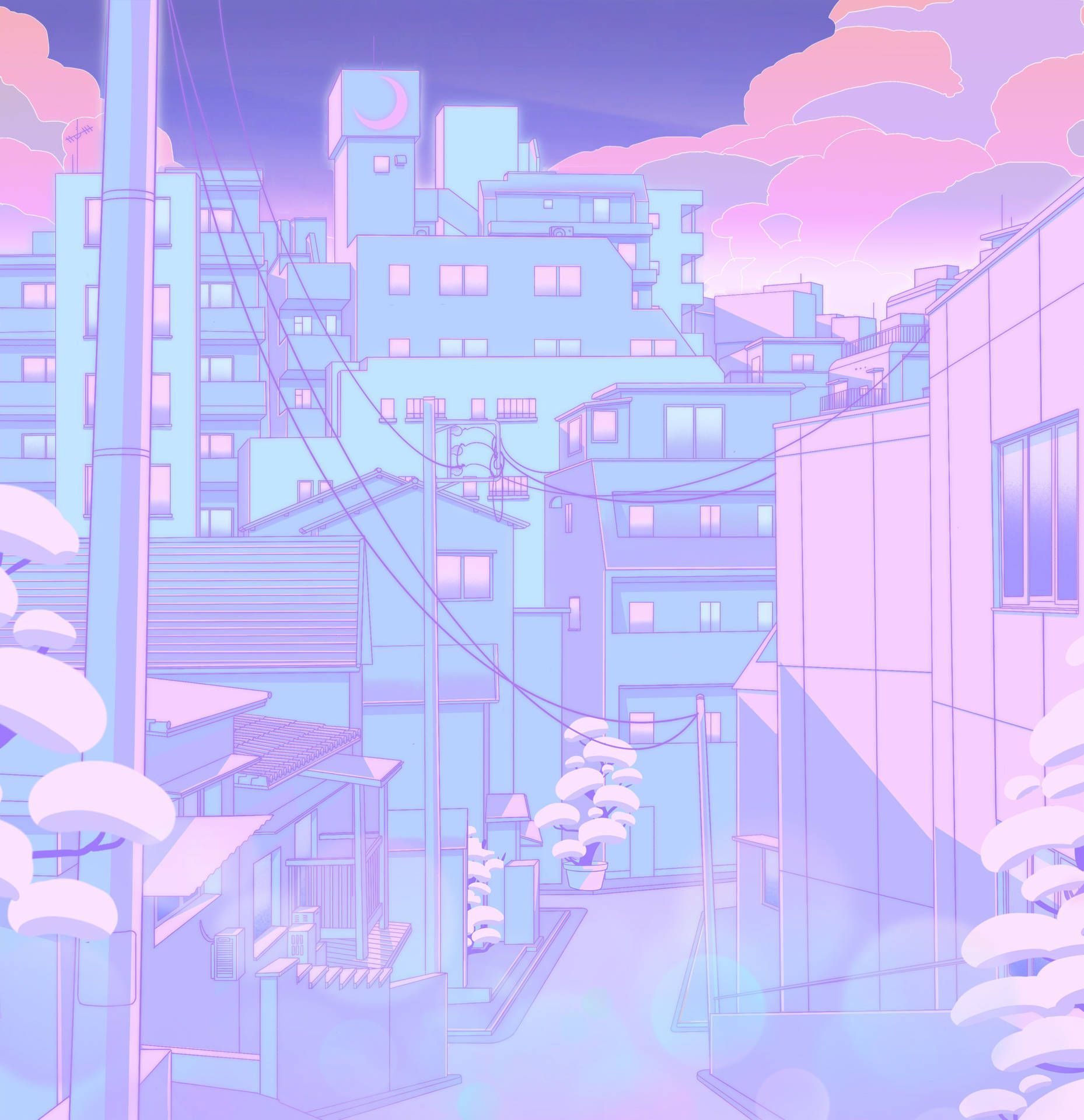 1858x1920 Pastel Japanese Aesthetic Wallpaper
