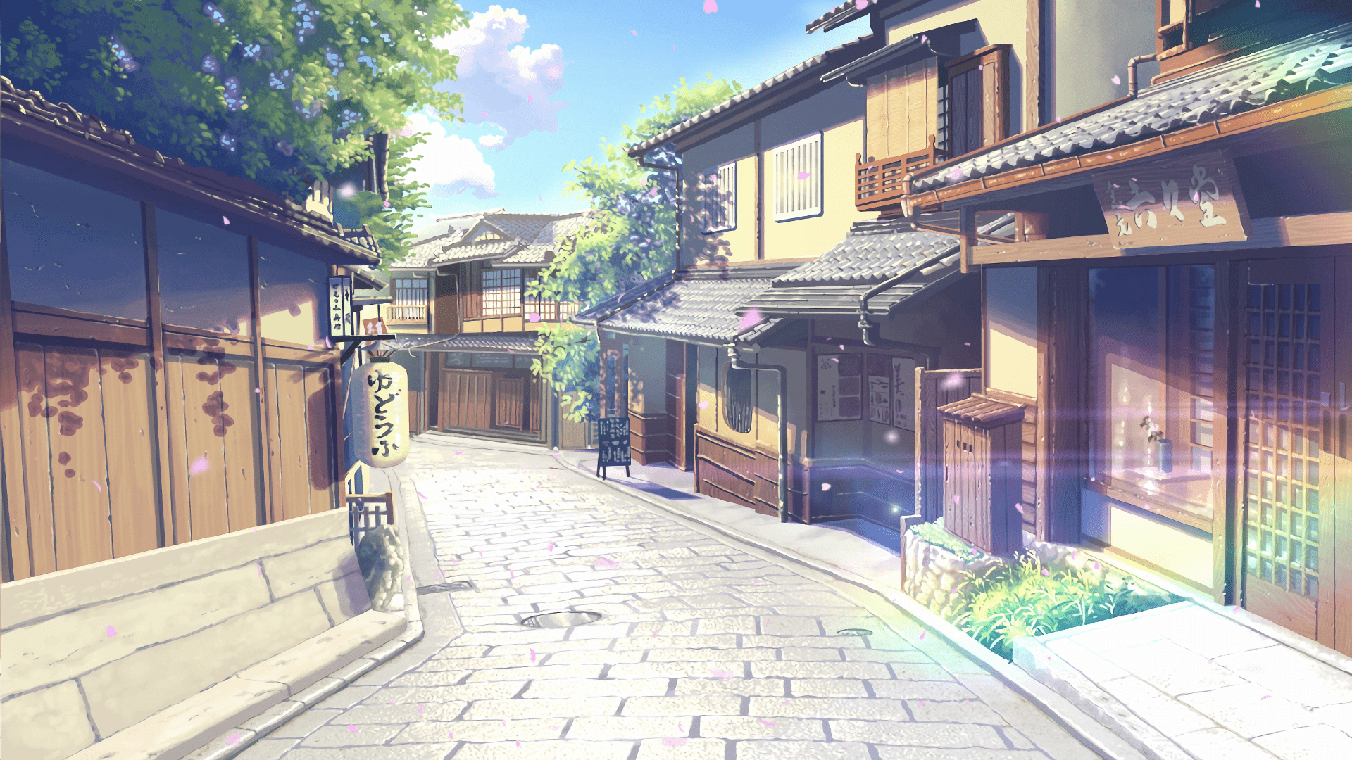 1920x1080 Anime Street HD Wallpaper