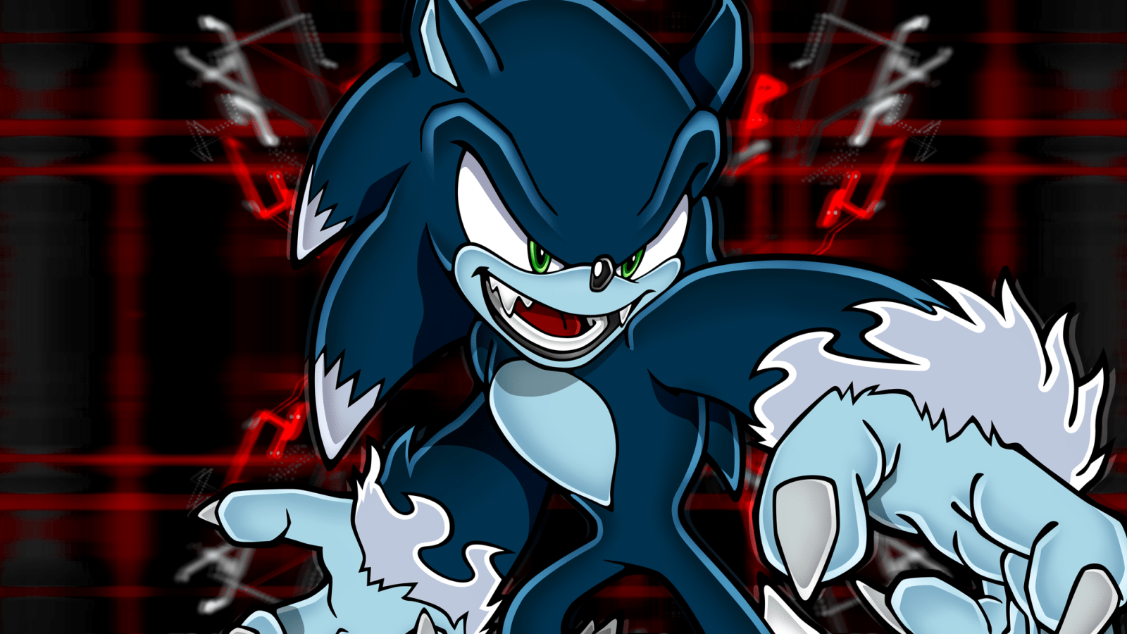 1600x900 Werehog Sonic Wallpaper